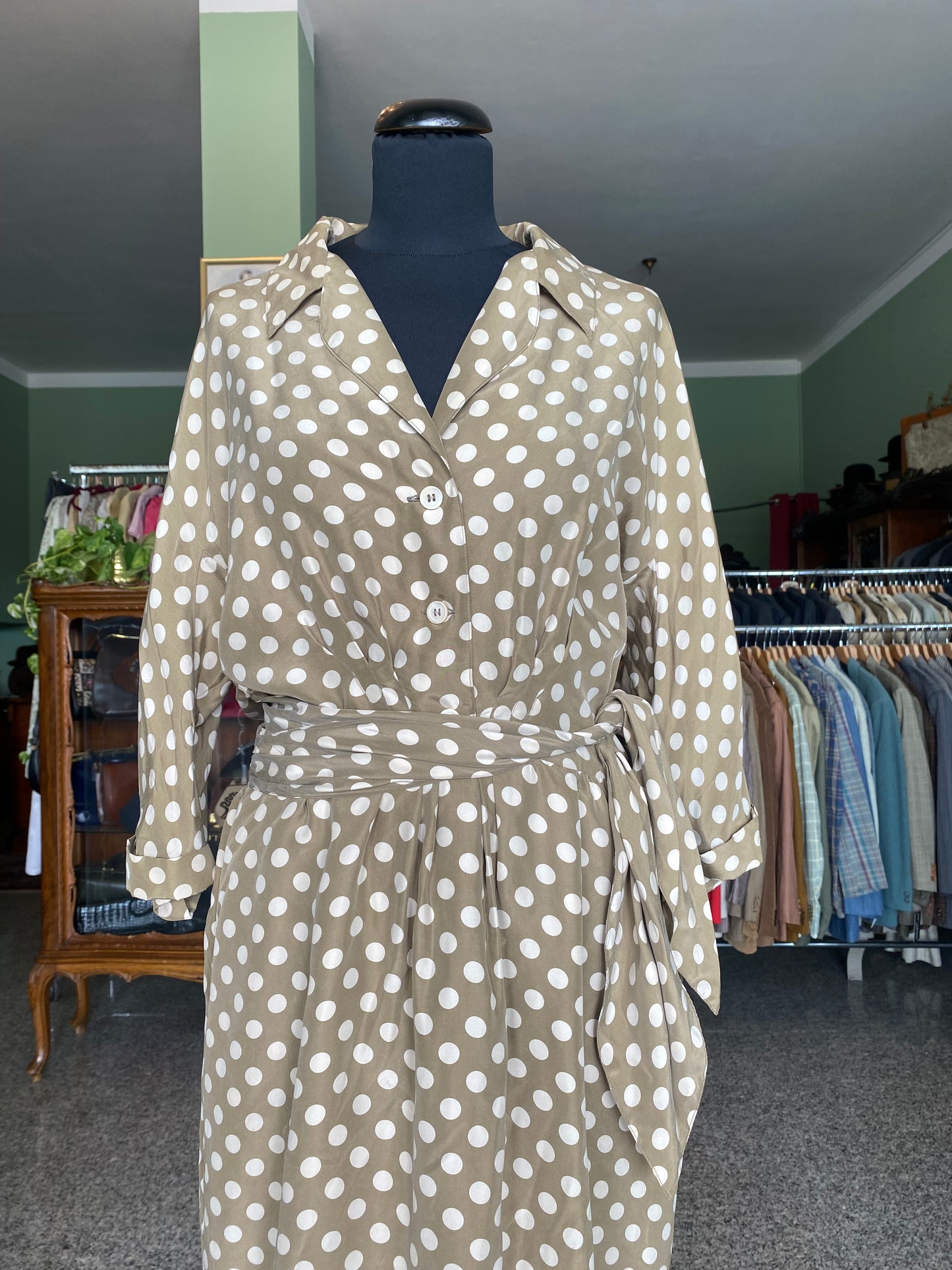 Abito in seta a pois - TG. 46 circa