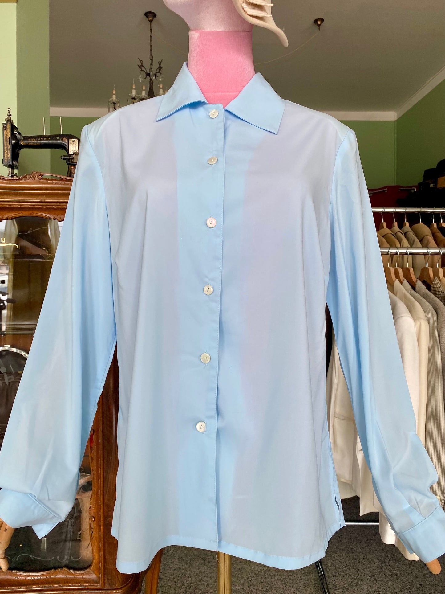 Camicia azzurra seta - TG. 44/46/48