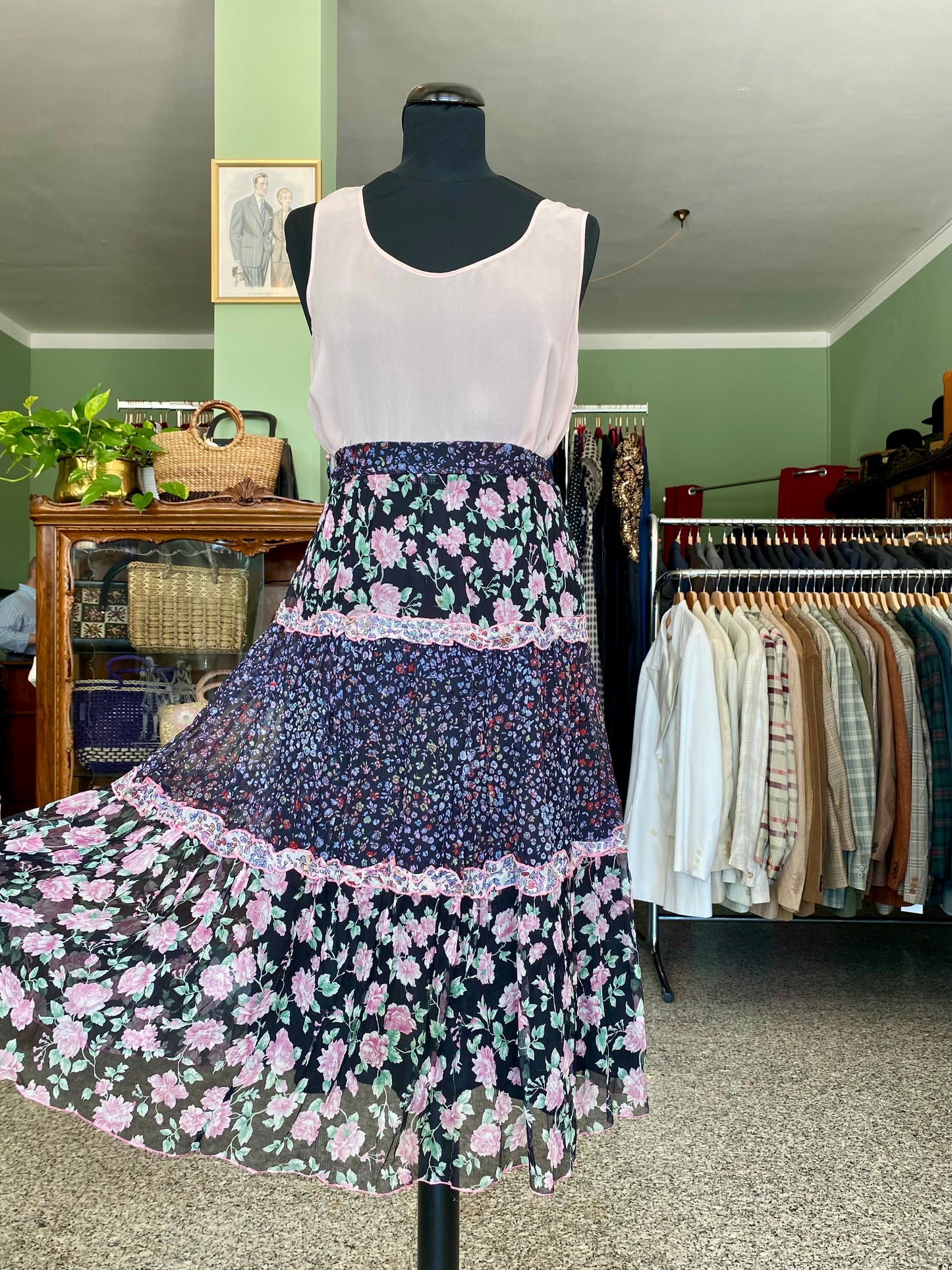 Gonna anni ‘90 in organza di seta - TG. 42/44
