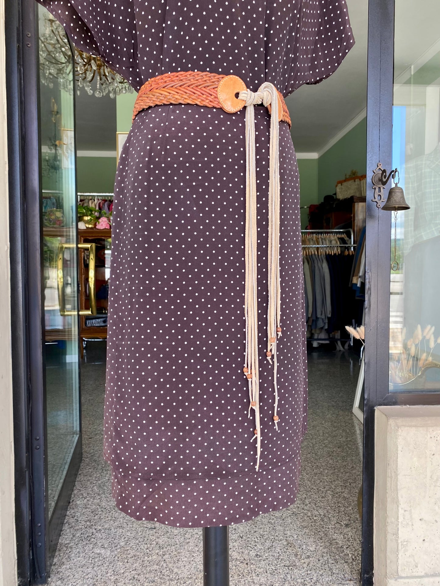 Tailleur in seta a pois a TG. 42