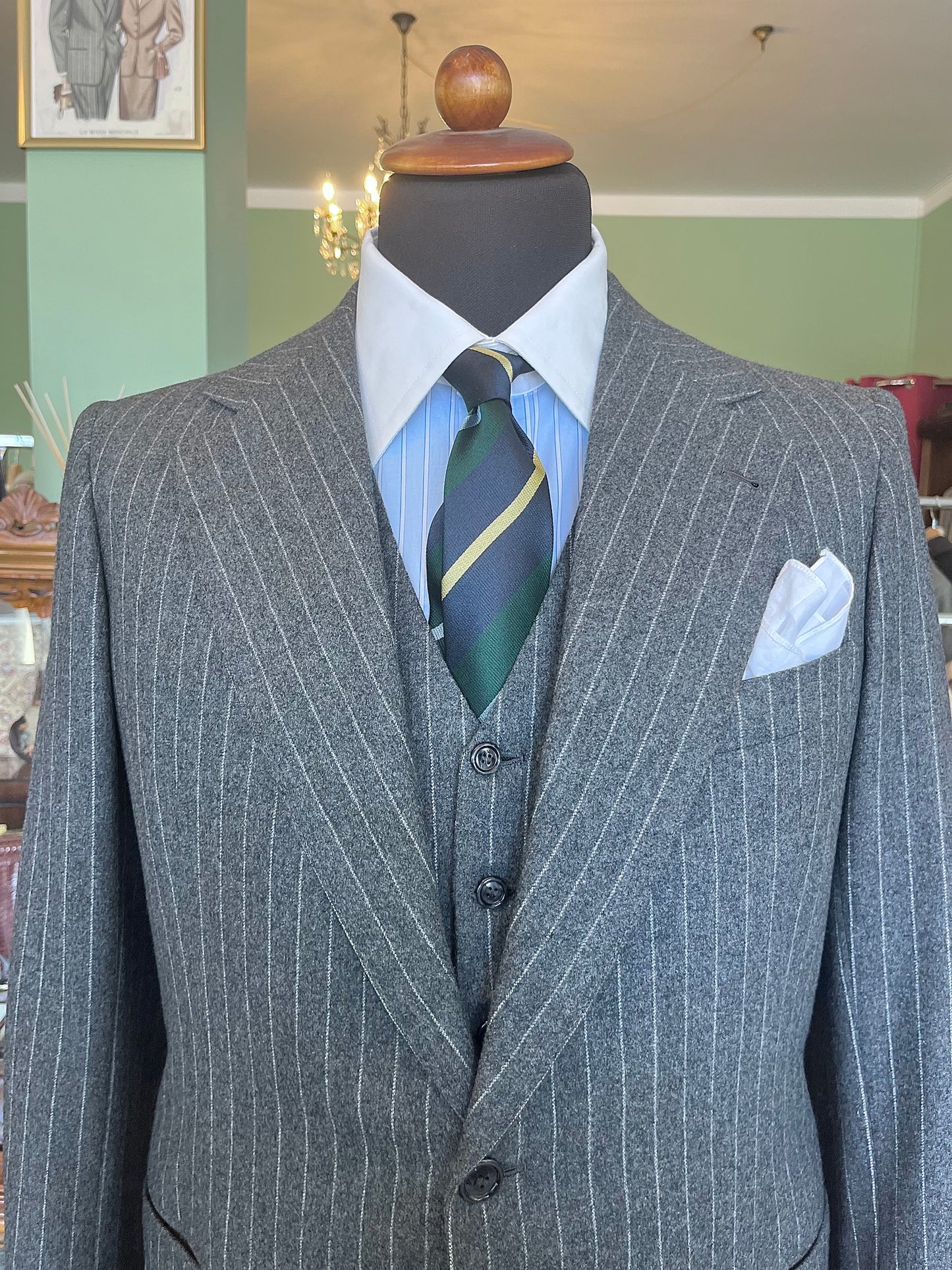 Completo tre pezzi sartoriale anni '70 tg. 50-52