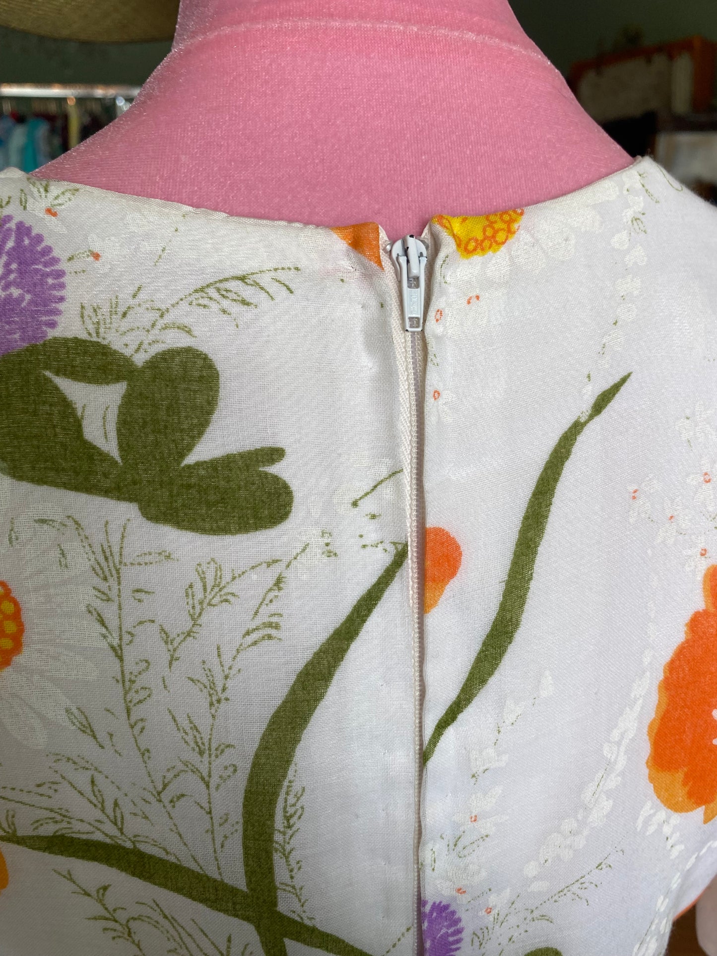 Fiori d’arancio – Maxi dress anni '70 dal sapore rinascimentale - TG. 42 circa