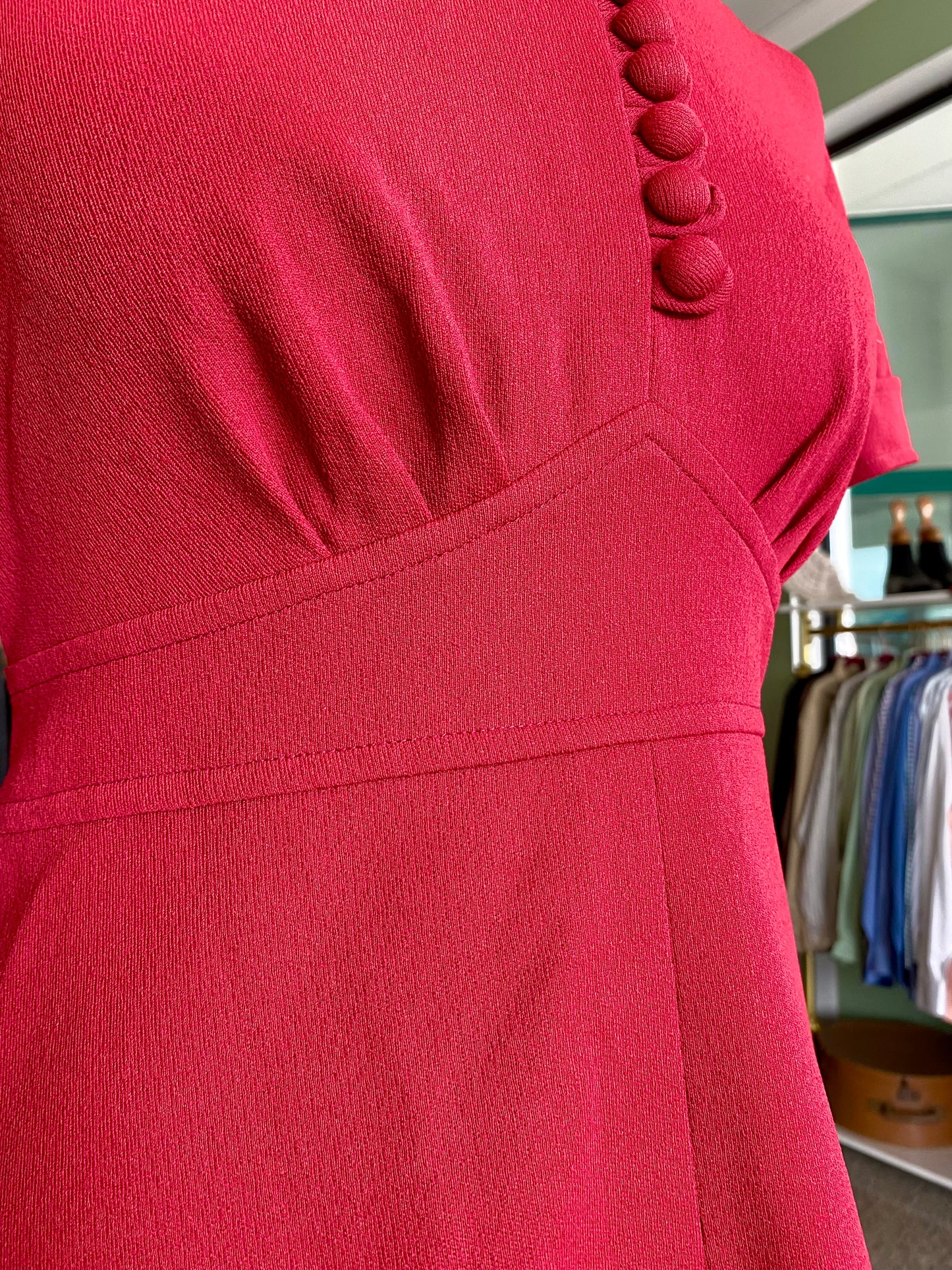 Mini dress anni ‘70 color ciliegia - TG. 38