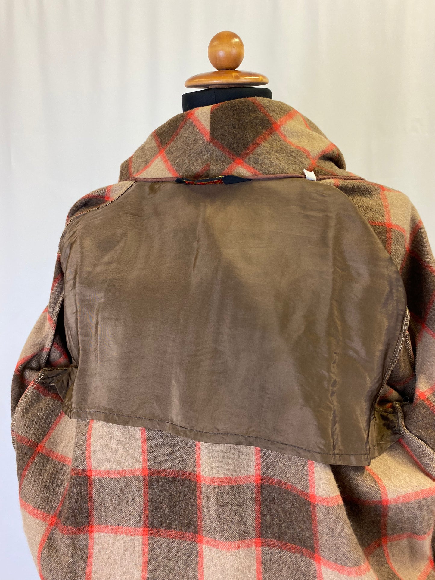 Giacca da camera beige a quadri XS-S