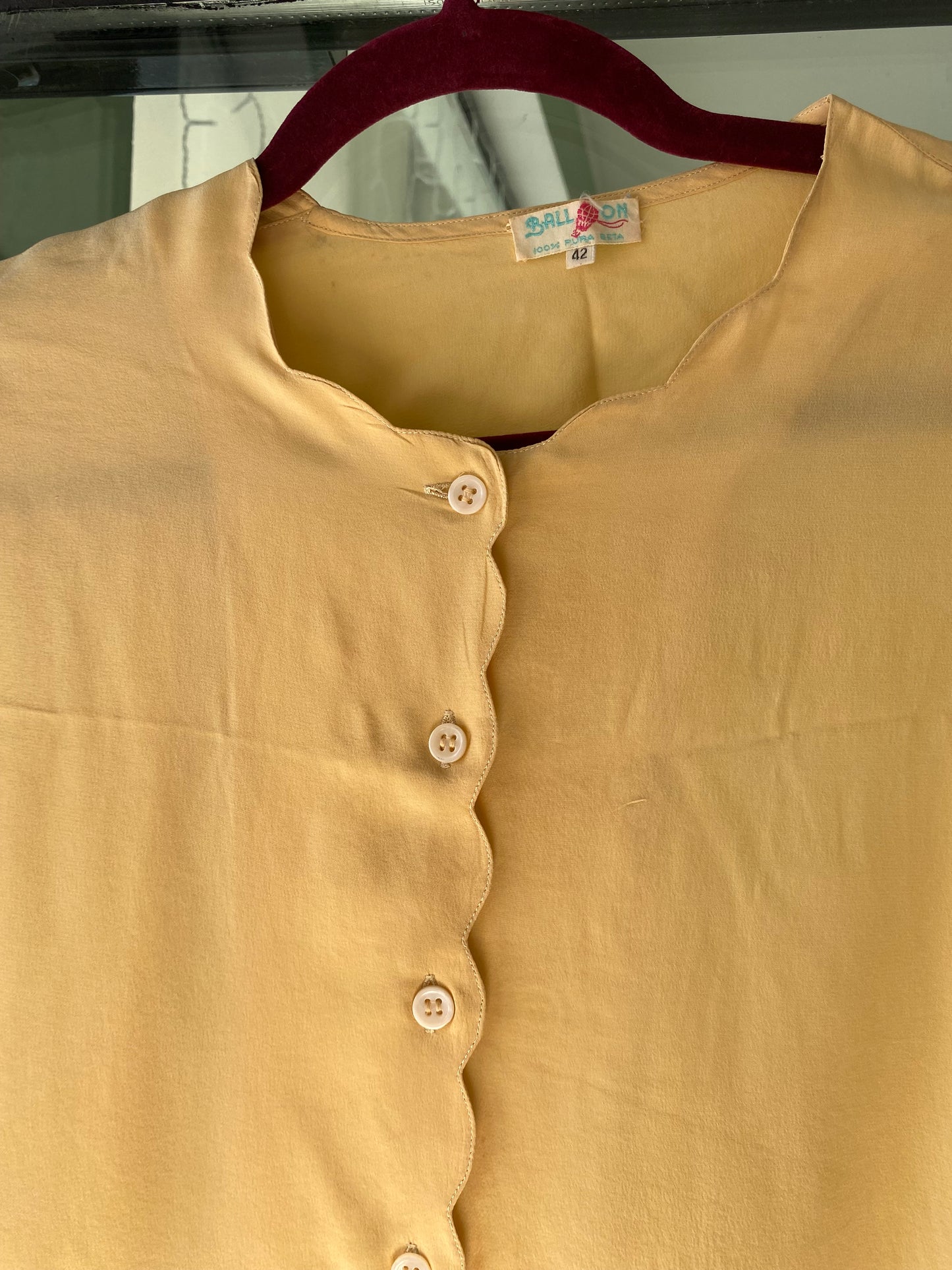 Camicia gialla in seta - TG. 42/44