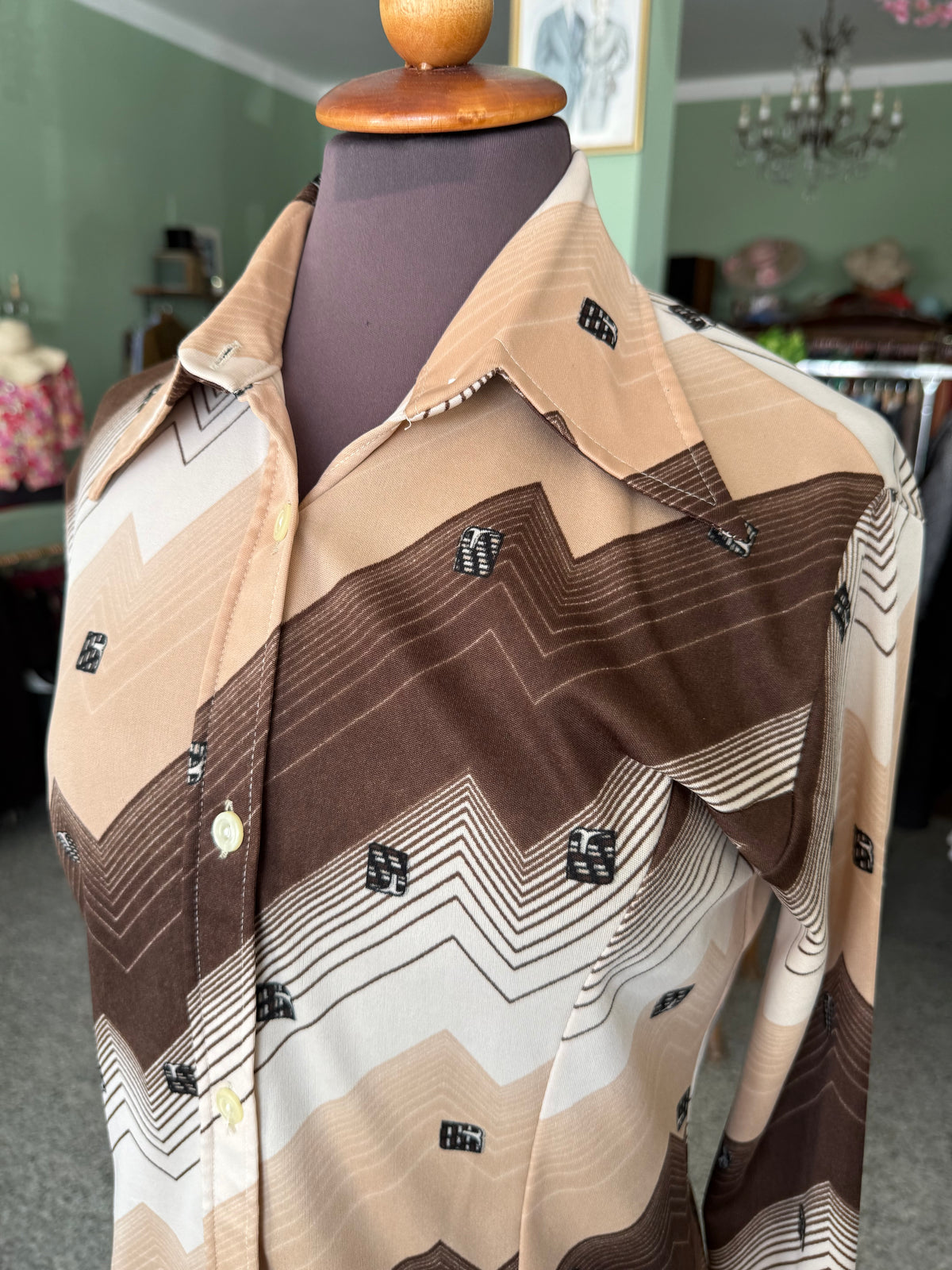 Camicia anni ‘70 stampa grafica - TG. 42