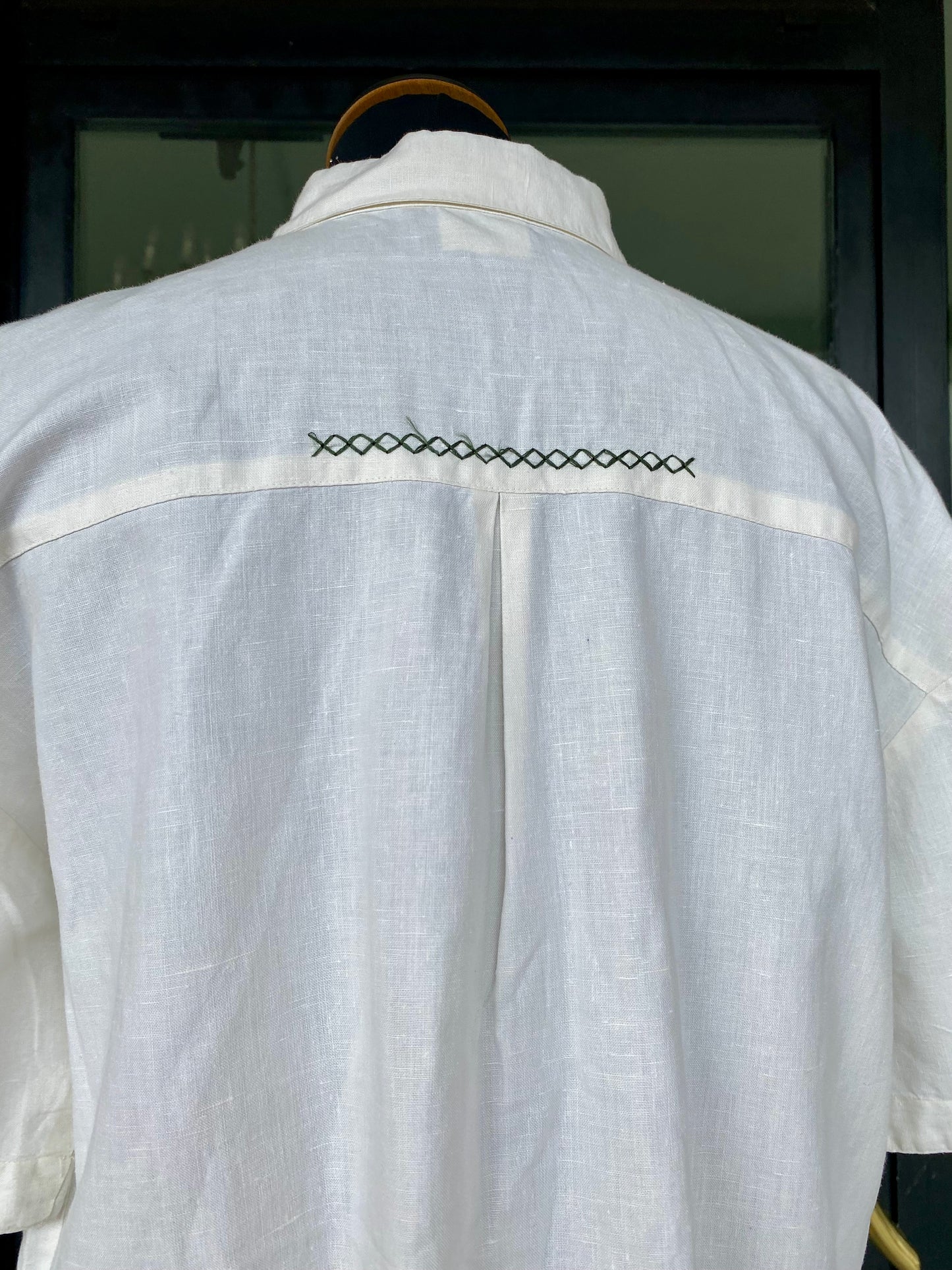 Camicia tirolese in lino misto cotone - TG. 48/50