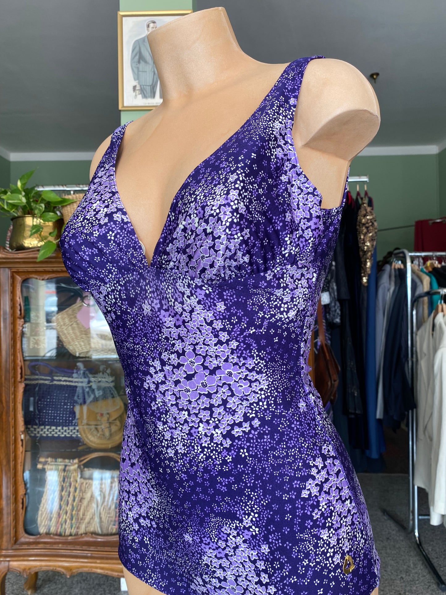 Costume da bagno anni ‘70 violetta - TG. 44