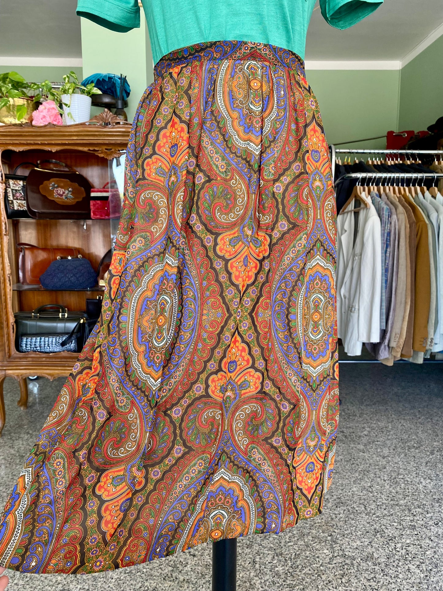 Gonna in seta fantasia Paisley - TG. 38