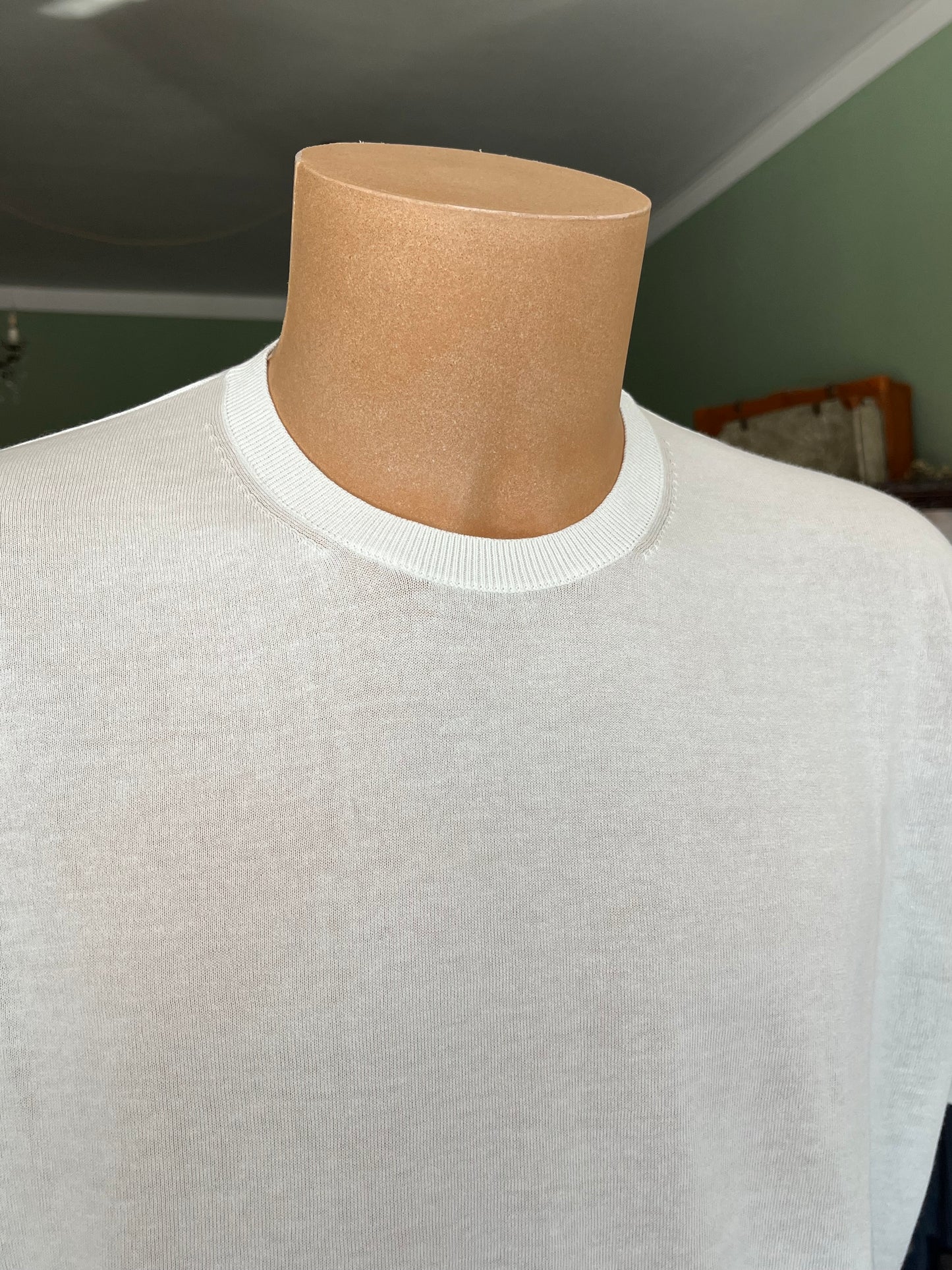 T-shirt a maniche corte cotone/lino tg. 56