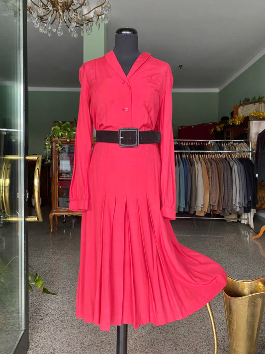 Abito anni ‘70 color cieliegia - TG. 44/46