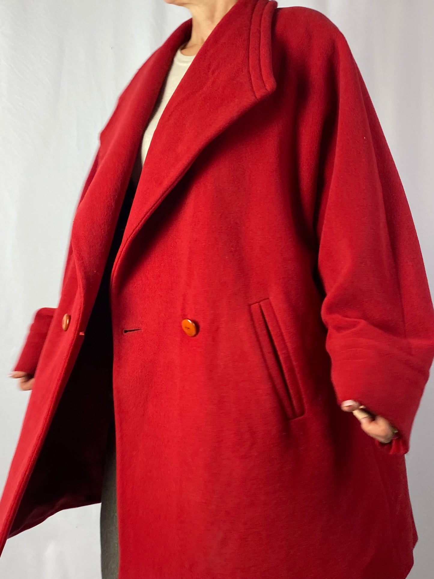 Cappotto rosso anni ‘80 - TG. Ok da 48 in su - guarda le misure