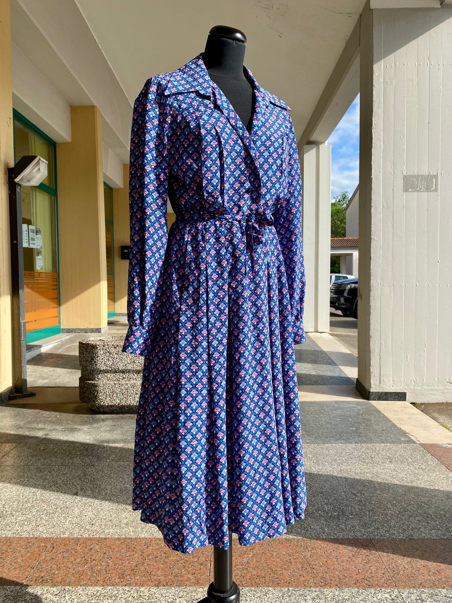 Abito anni ‘70 All-over prin- TG. 42 circa