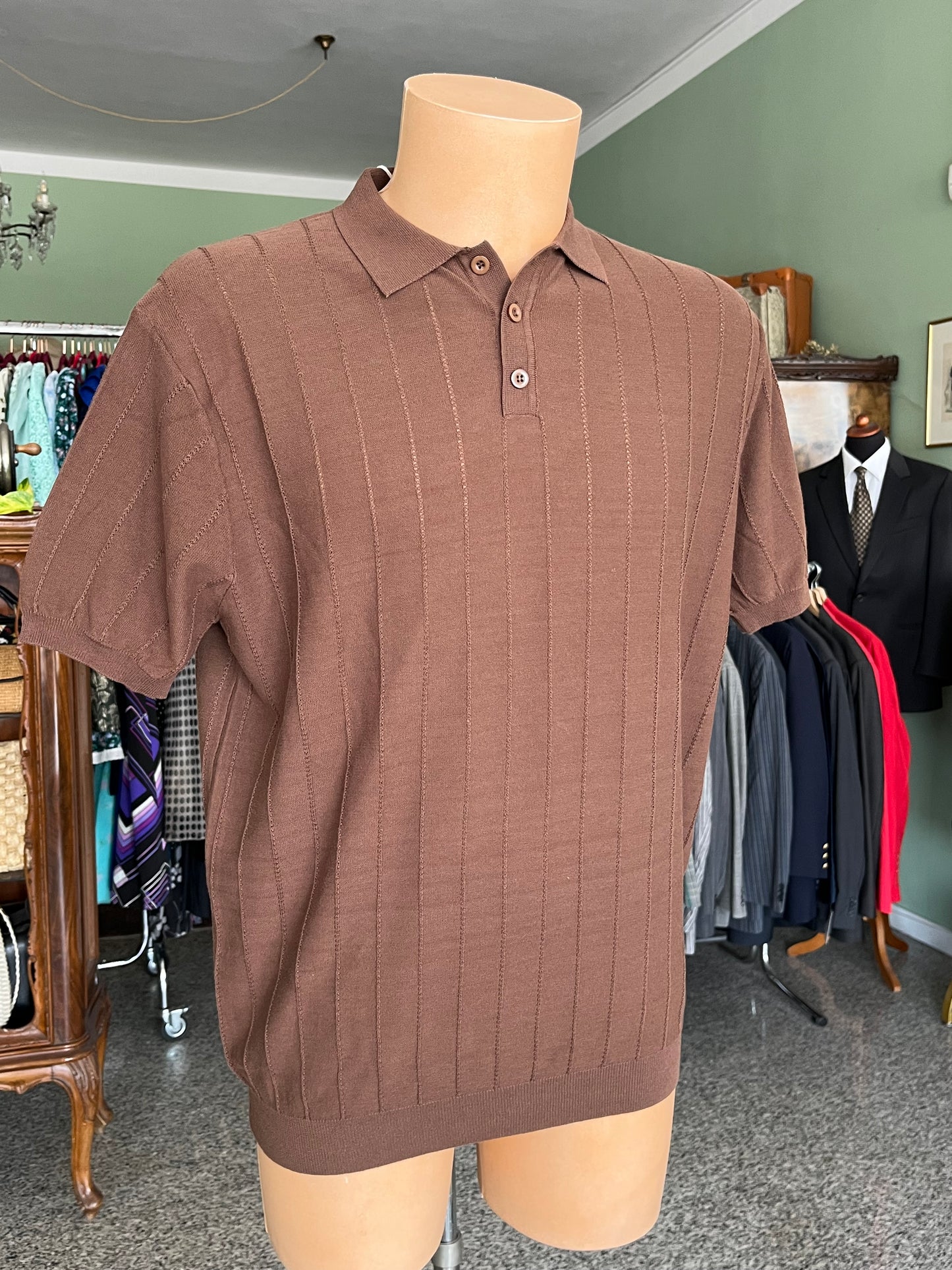 Polo a maniche corte cotone/lino tg. 54