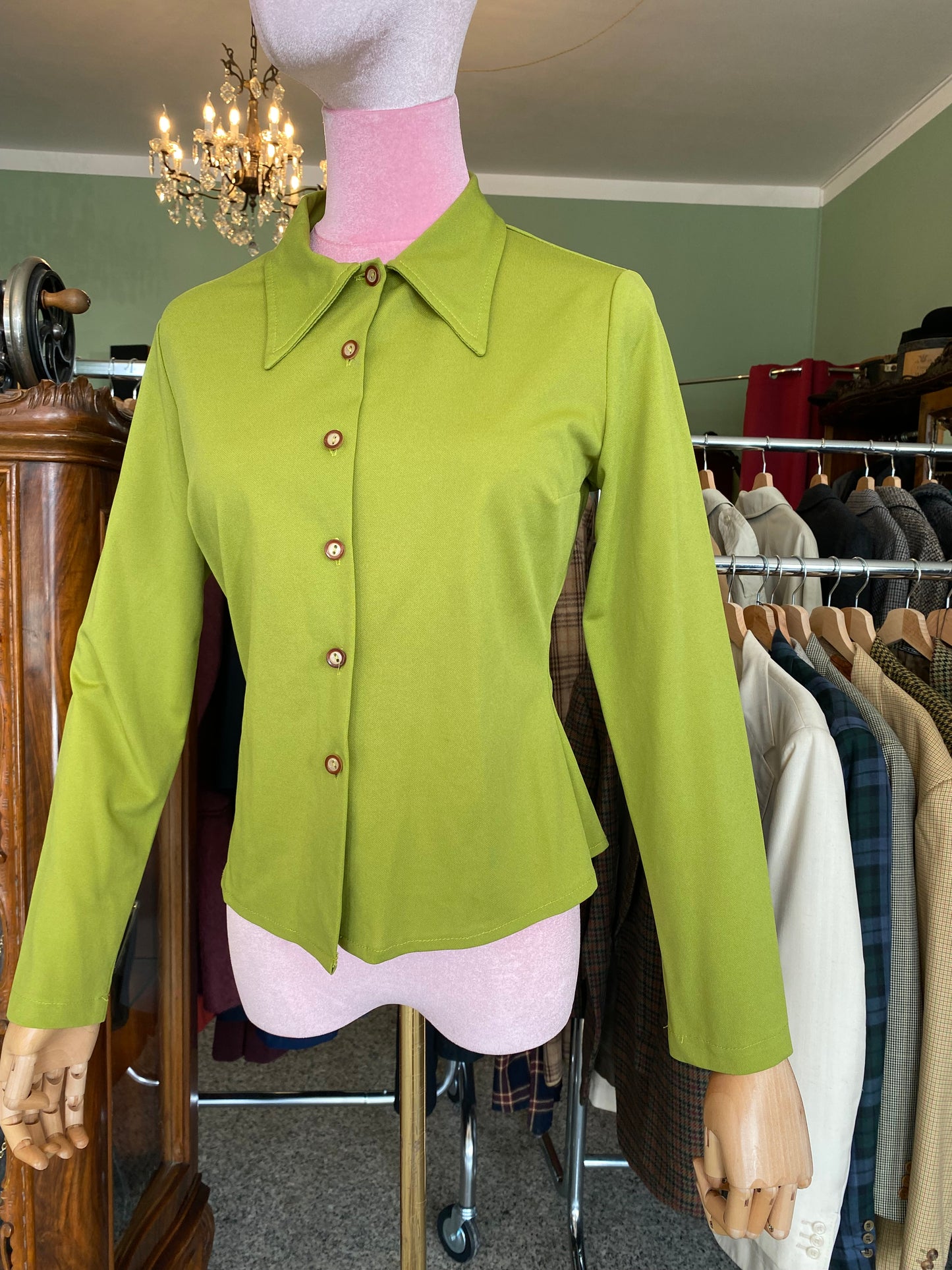 Camicia anni ‘70 verde lime