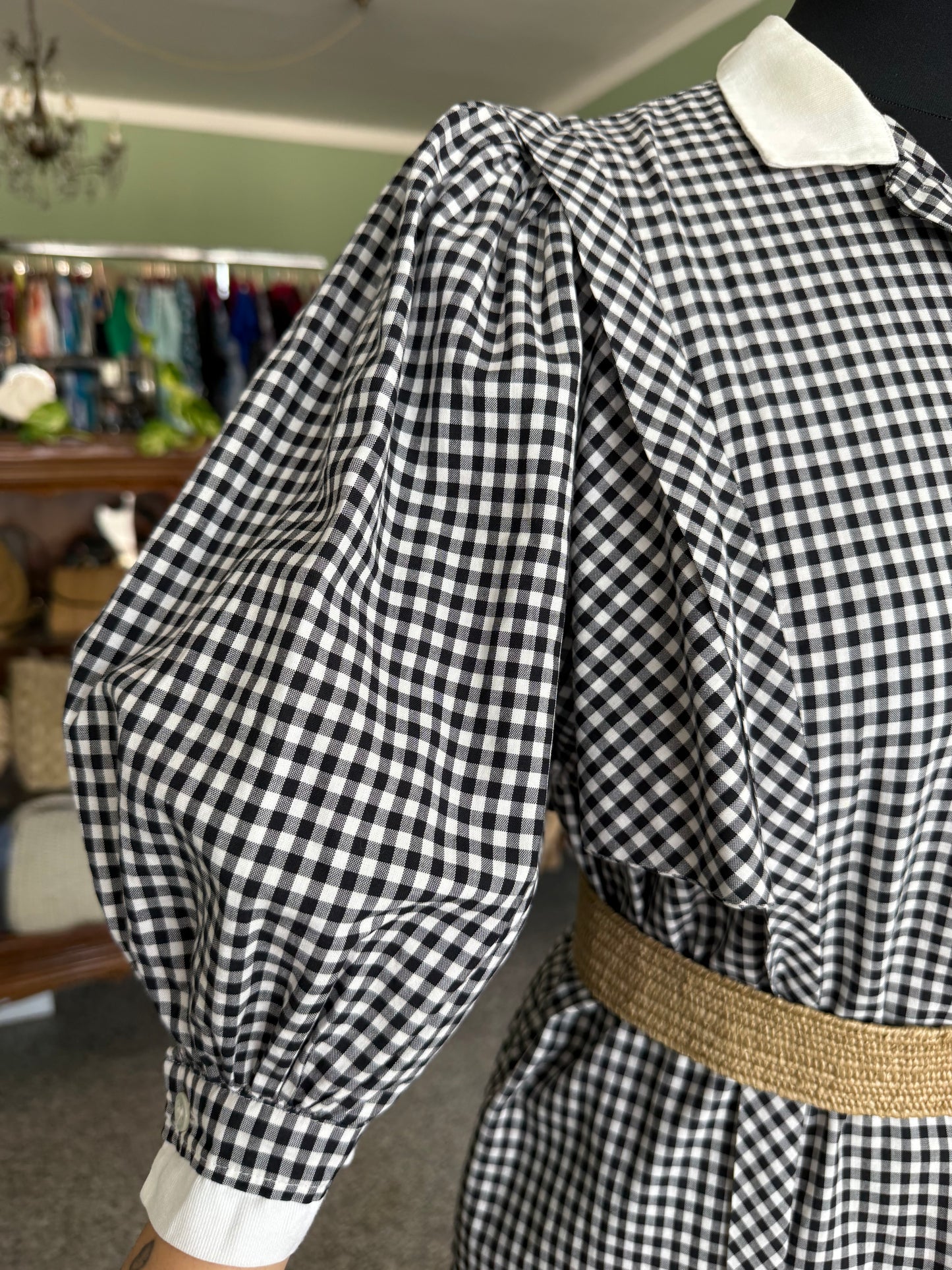 Abito in vichy bianco e nero - TG. 46/48