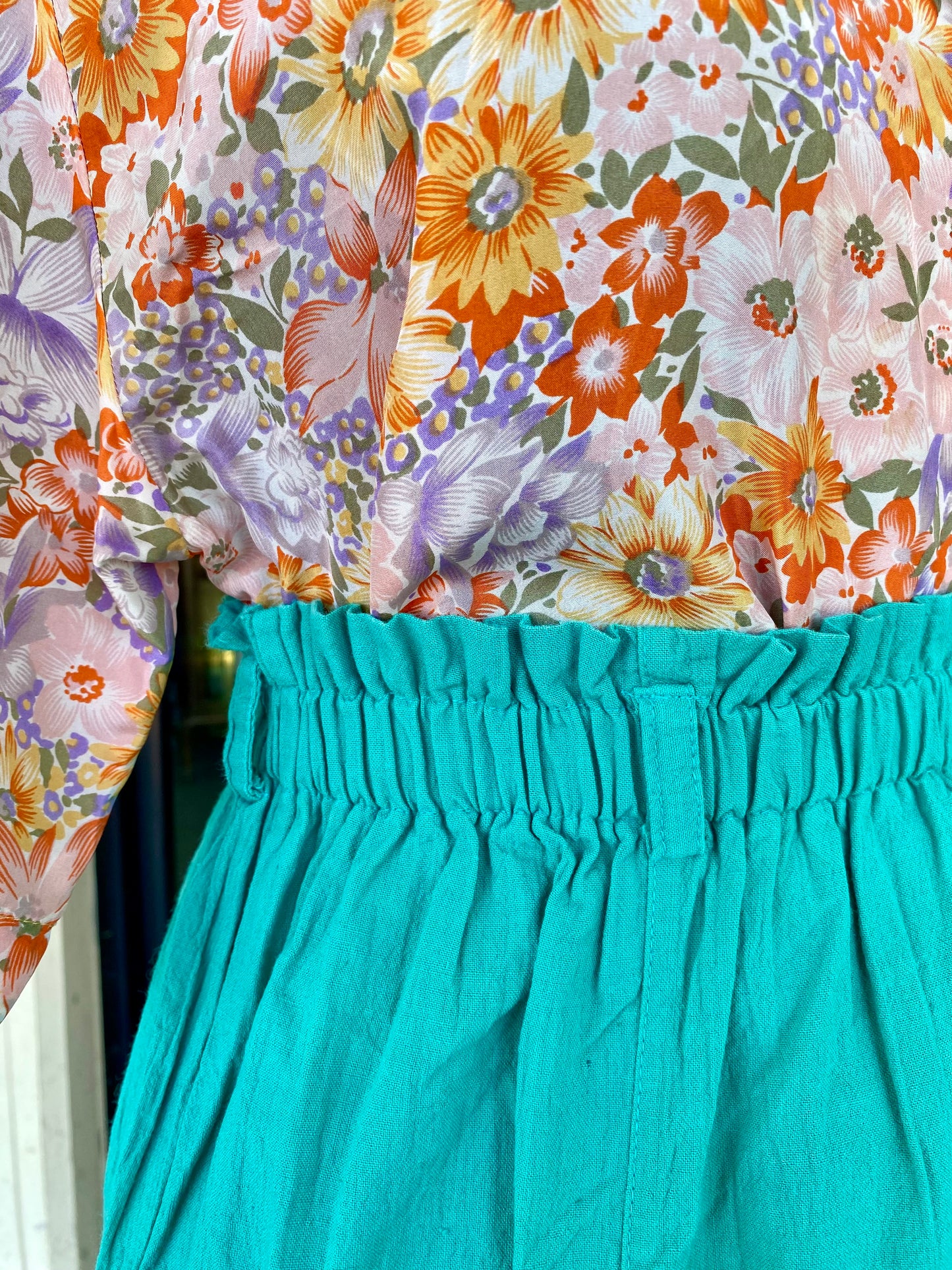 Gonna Capri in cotone Verde Acqua - TG. 38/40