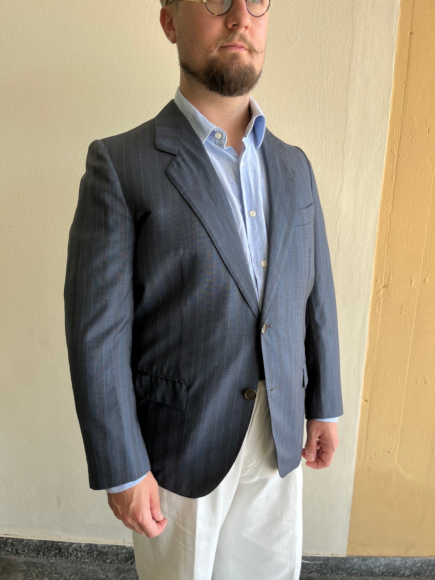 Giacca anni ‘80 sartoriale in fresco di lana