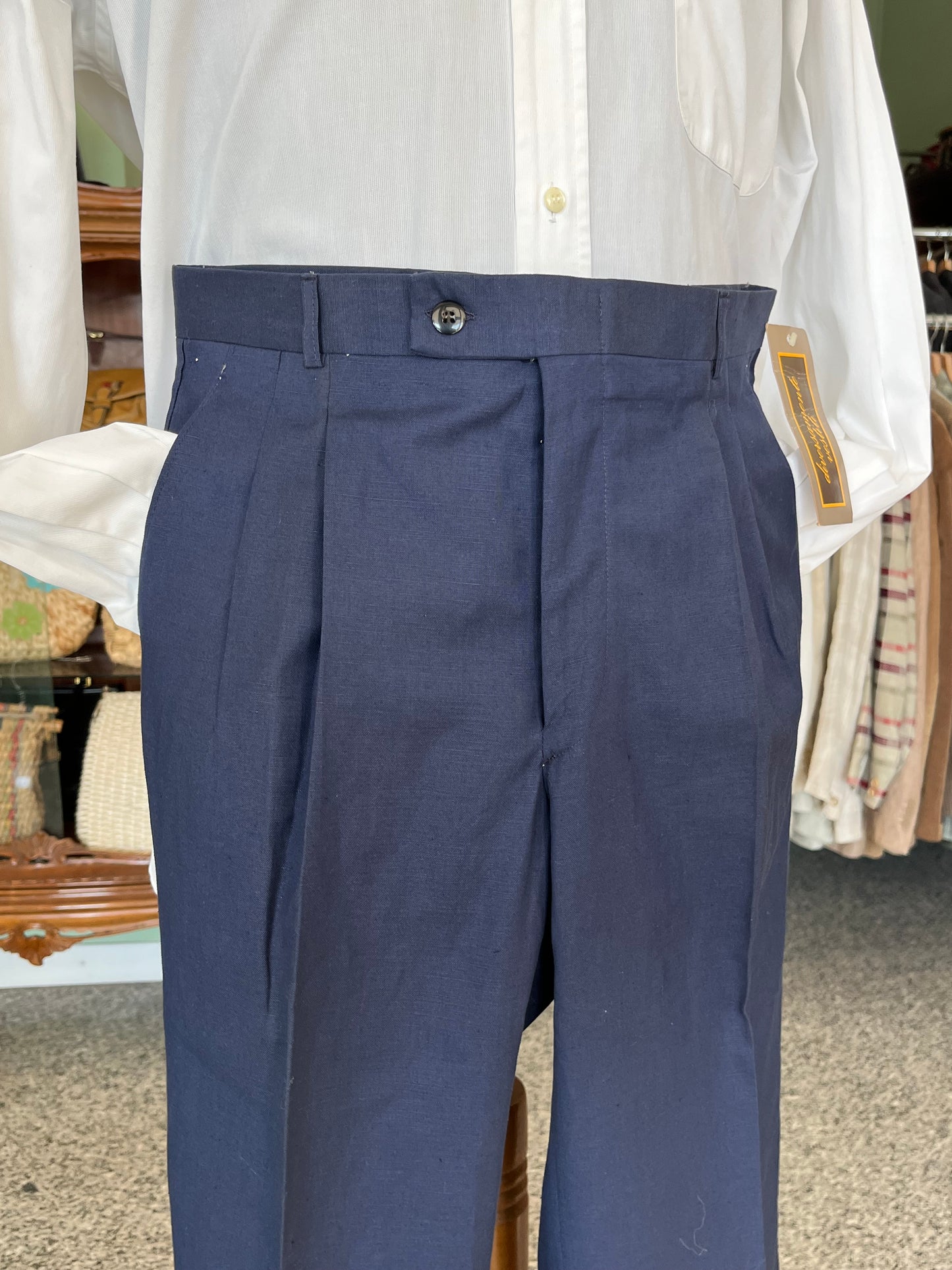 Calzoni in lino/cotone NOS tg. 46