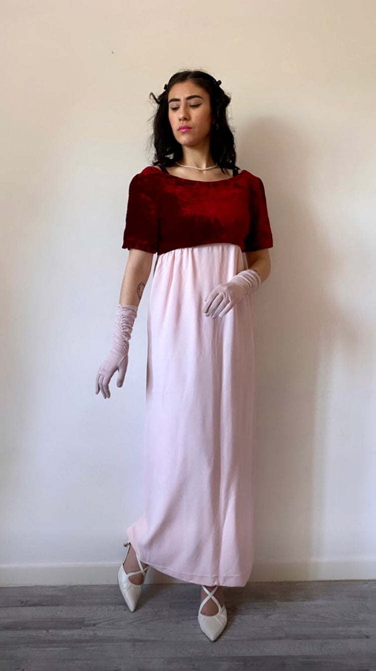Abito anni ‘70 rosa e Borgogna - TG. 38