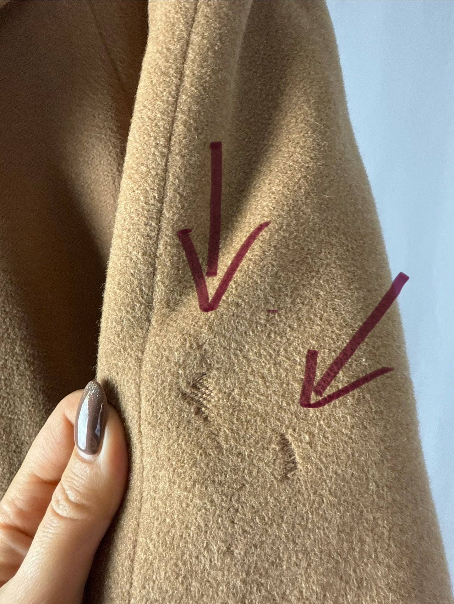 Cappotto anni ‘80 color cammello lana e angora - TG. 58/60