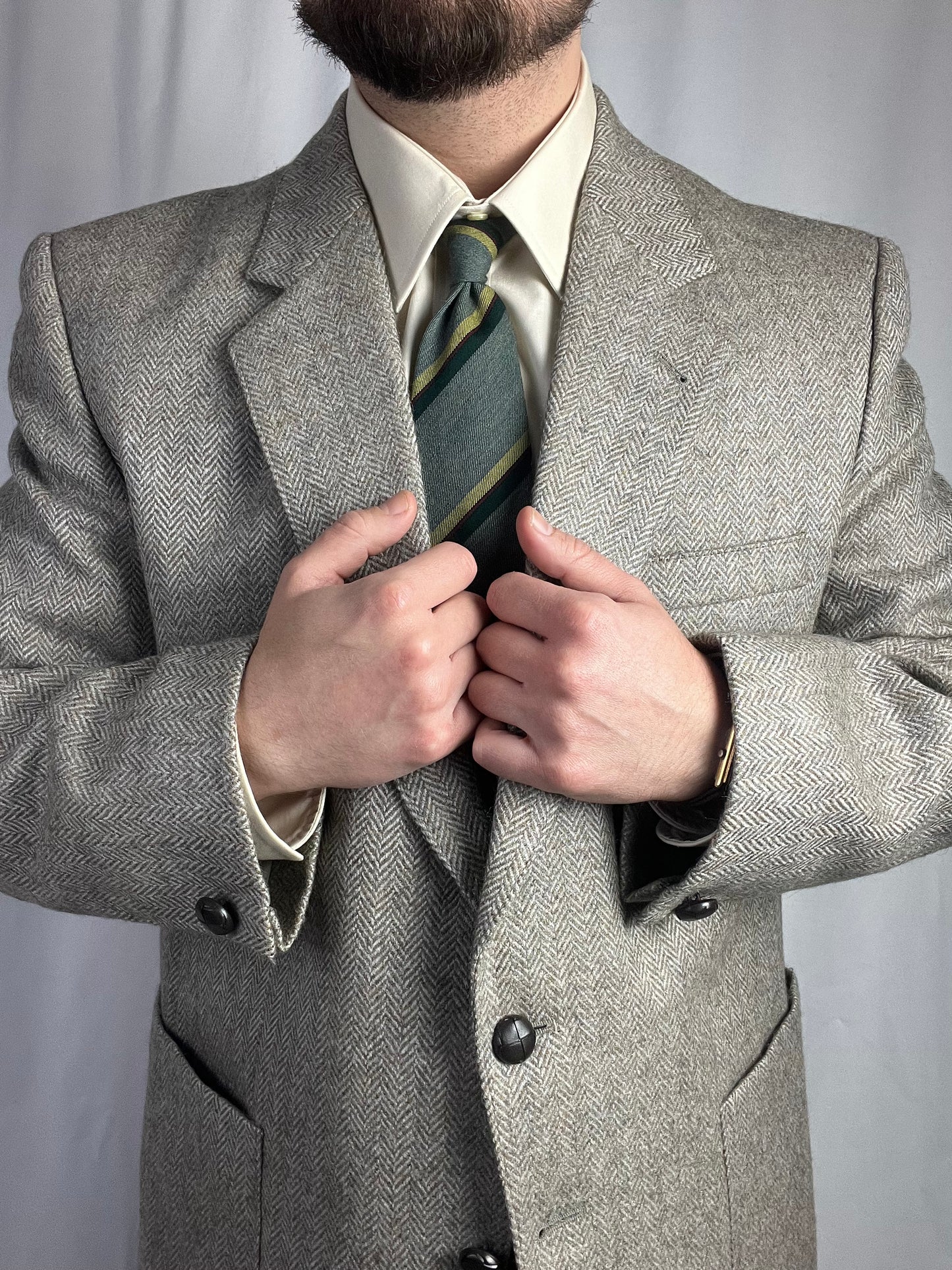 Giacca anni '70 in tweed tg. 54