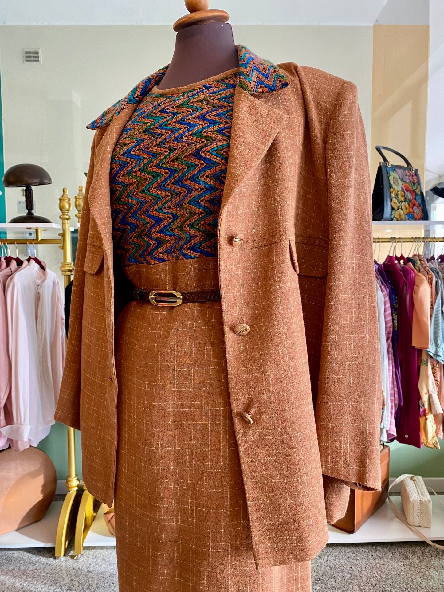Tailleur giacca + abito anni ‘70 - TG. 50