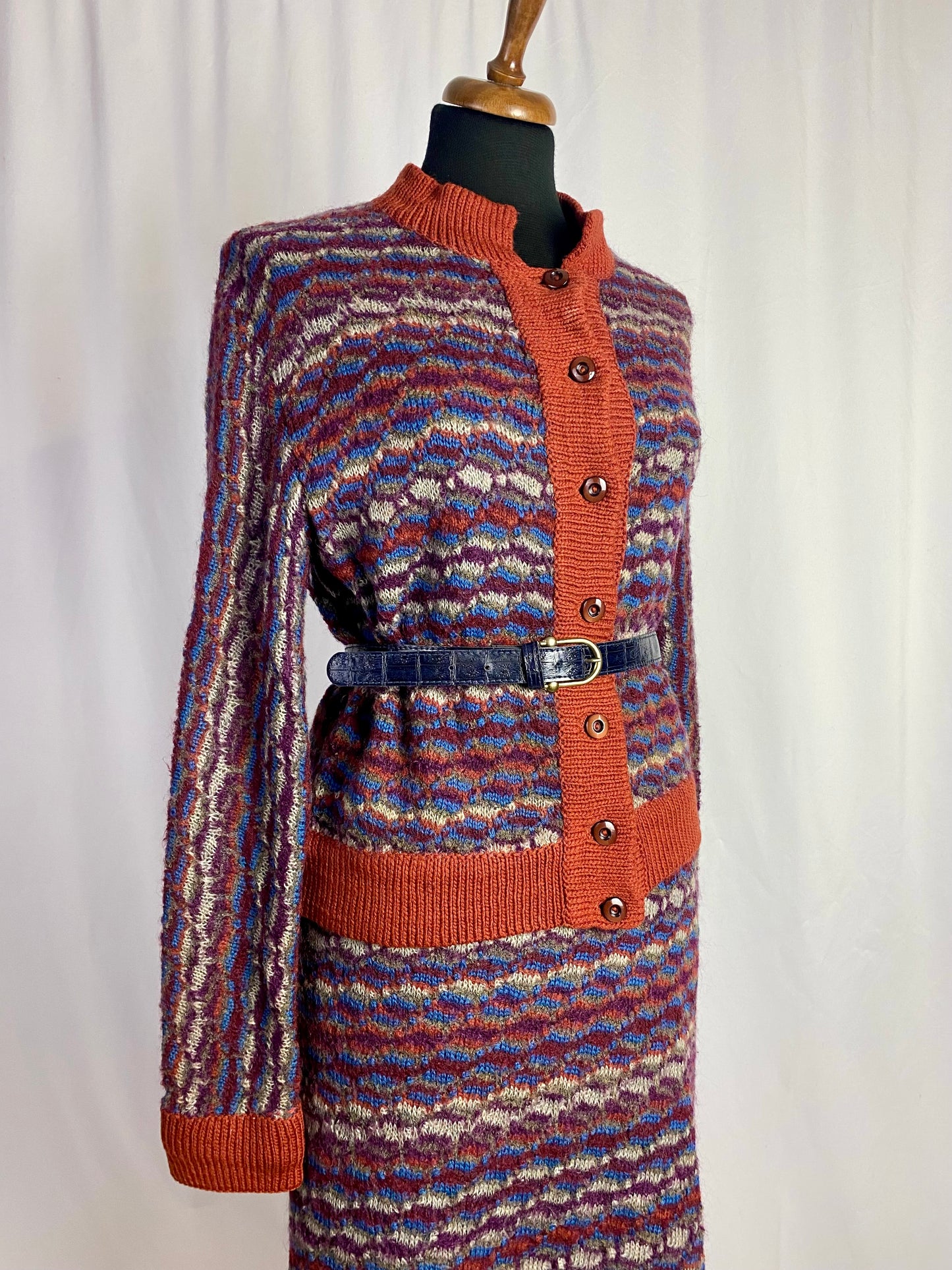 Set anni ‘70 cardigan + gonna - TG. 44