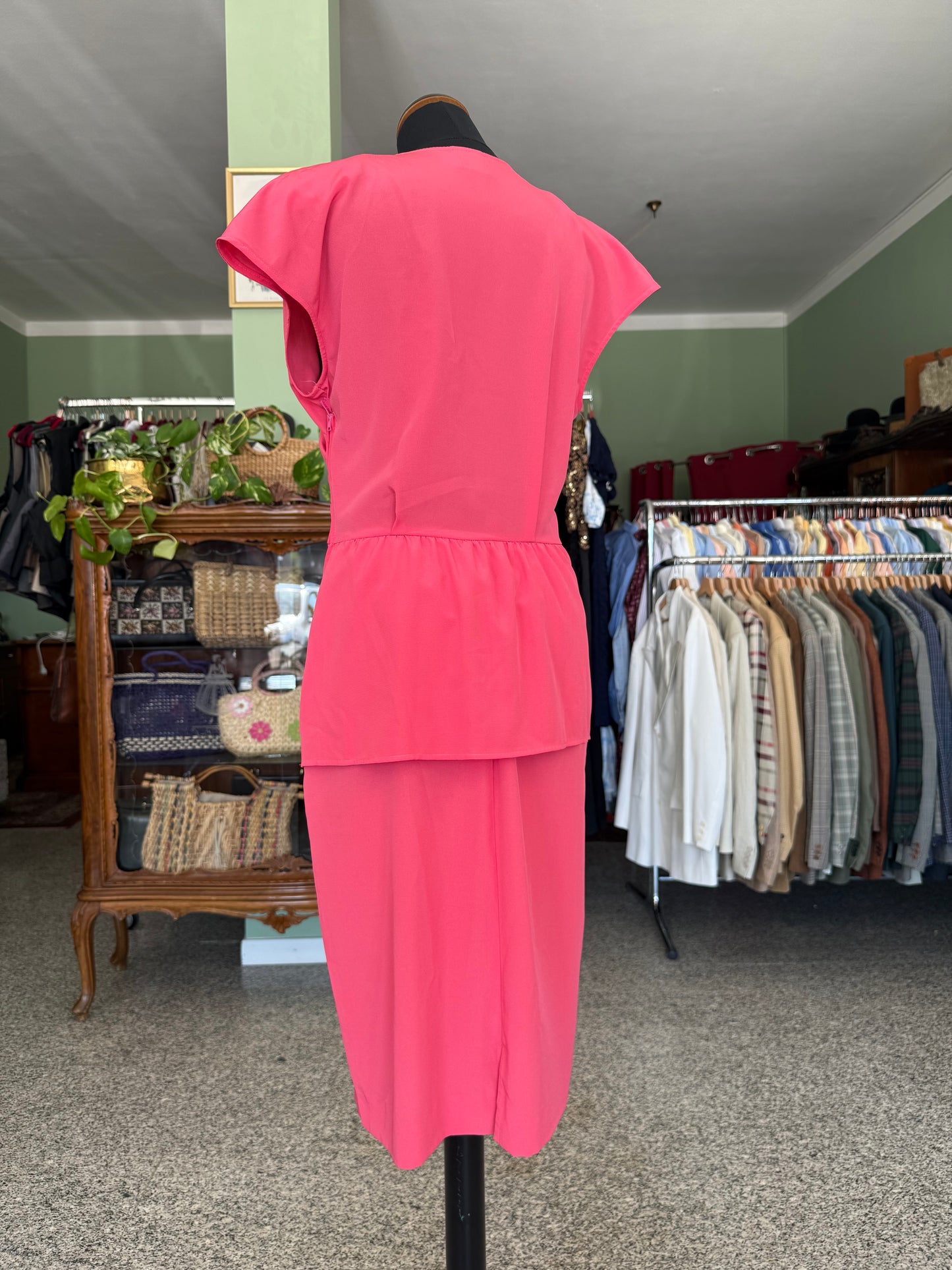 Abito con peplum color magenta - TG. 40/42