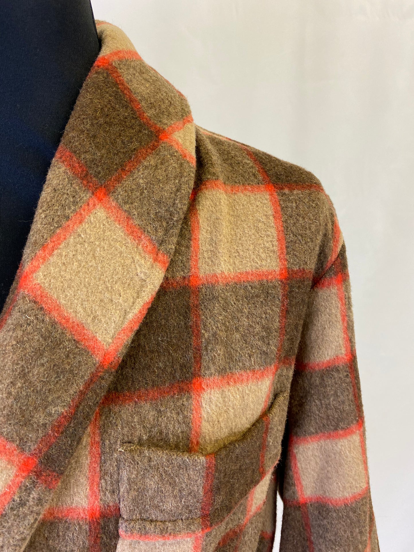Giacca da camera beige a quadri XS-S