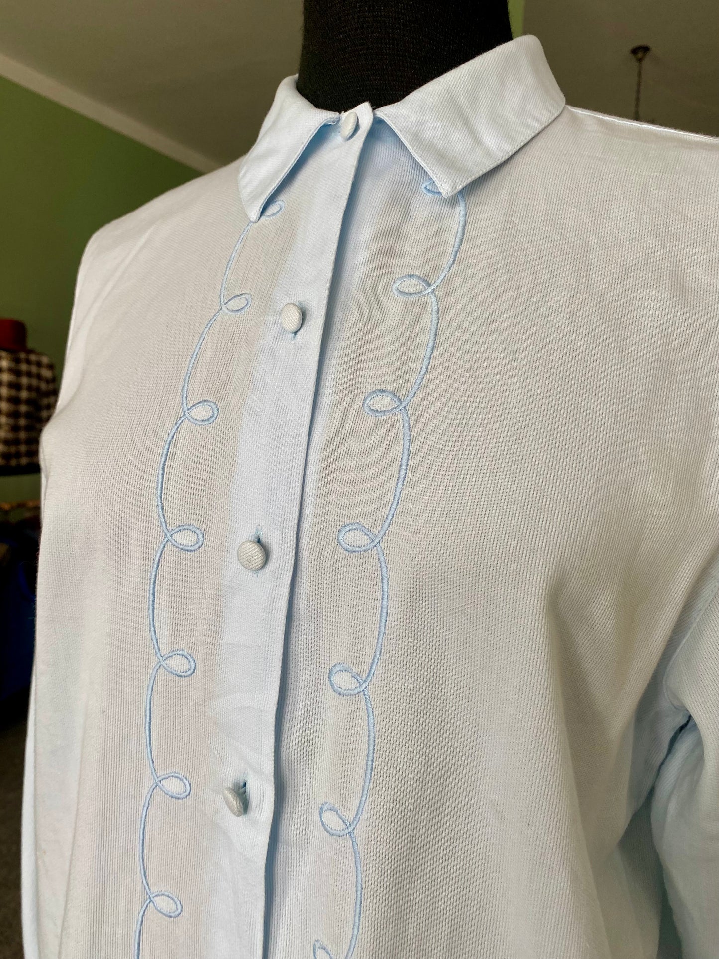 Camicia azzurra in 100% cotone - TG. 40/42
