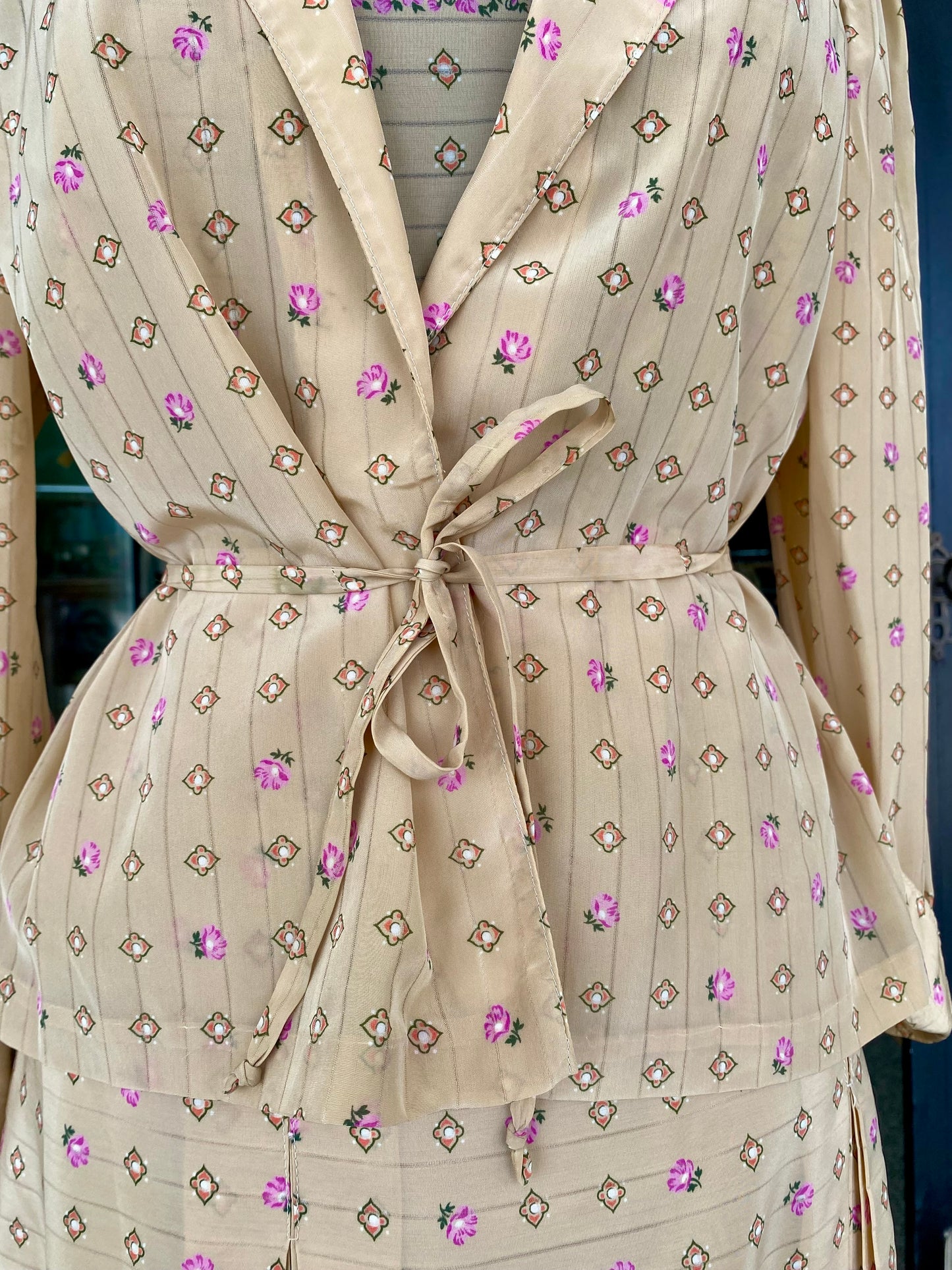 Completo sartoriale 3 pezzi in seta - TG. 44 circa