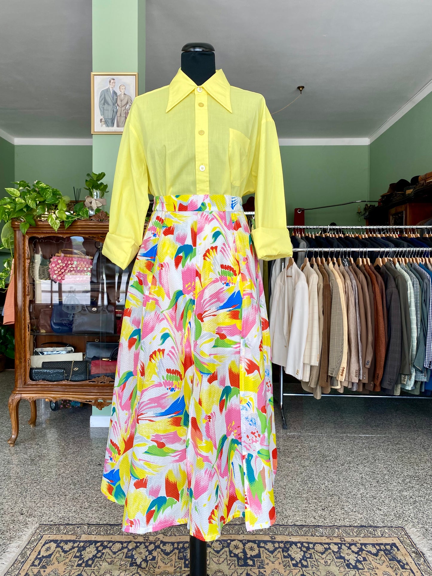 Camicia anni ‘70 in cotone - TG. 48/50 circa