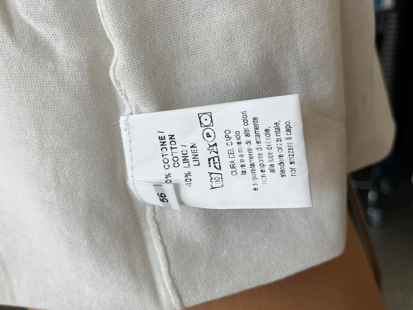 T-shirt a maniche corte cotone/lino tg. 56
