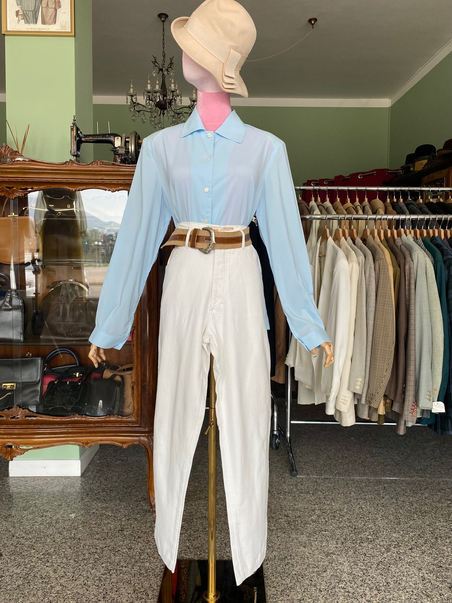 Camicia azzurra seta - TG. 44/46/48