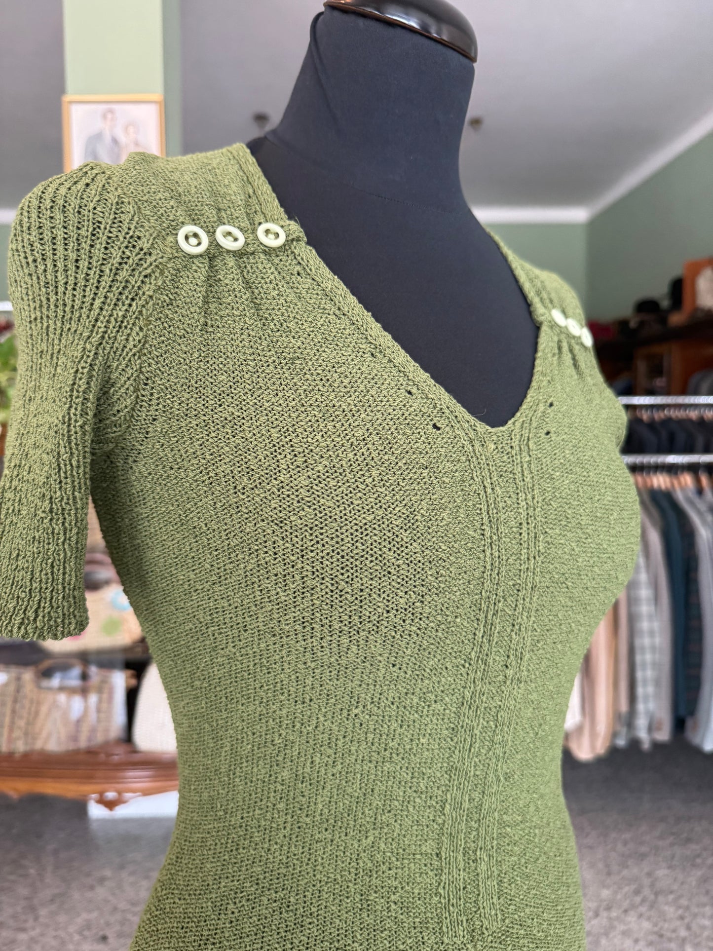 Abito in maglia Jean Blondel Paris – fatto a mano anni ’70 - TG. 36