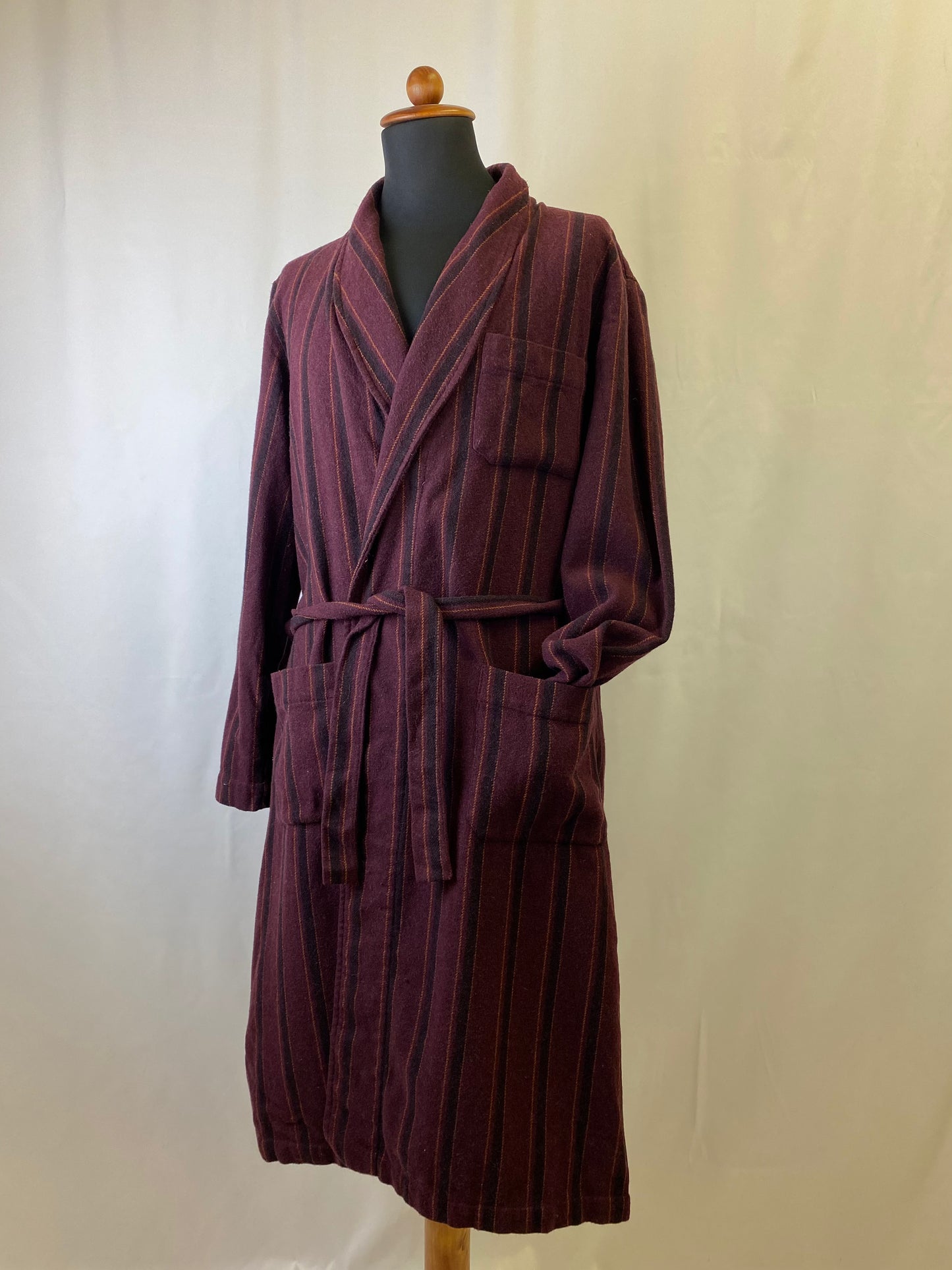 Vestaglia da camera borgogna a righe L-XL