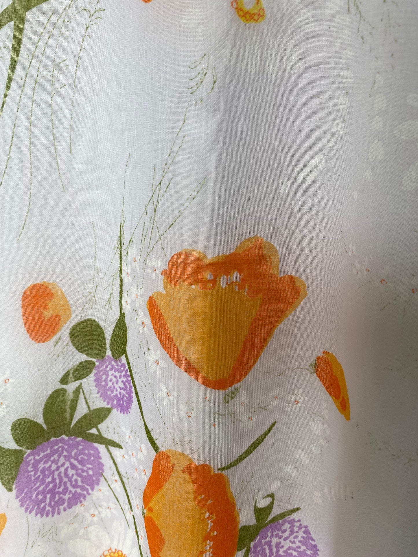 Fiori d’arancio – Maxi dress anni '70 dal sapore rinascimentale - TG. 42 circa