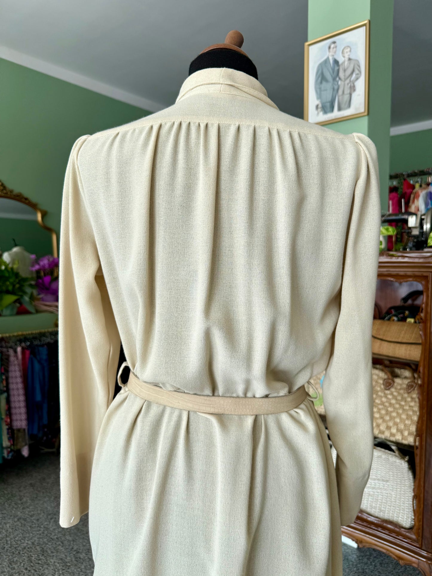 Abito anni ‘70 classico color crema - TG. 42/44