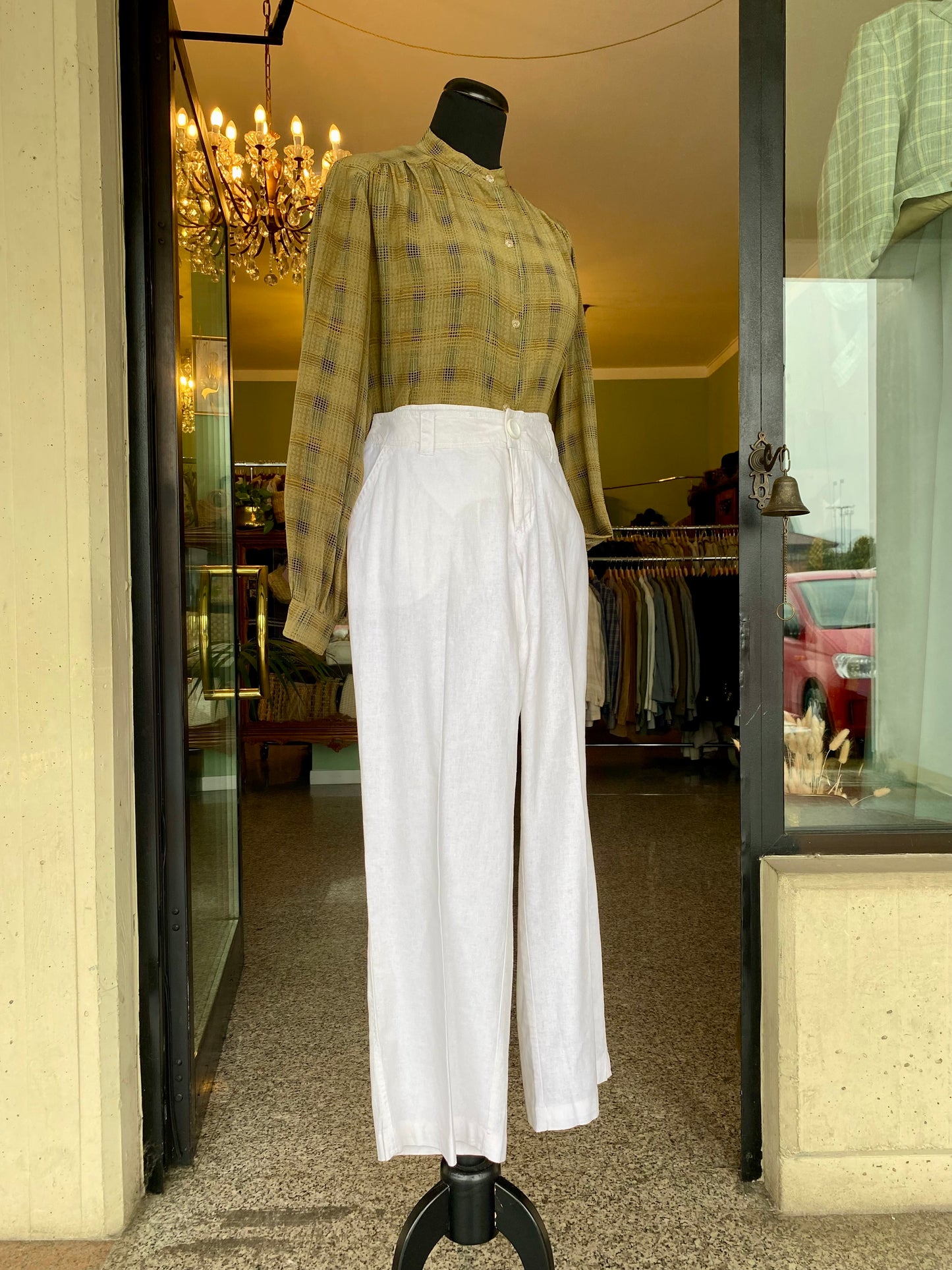 Pantaloni bianchi in cotone - TG. 40/42