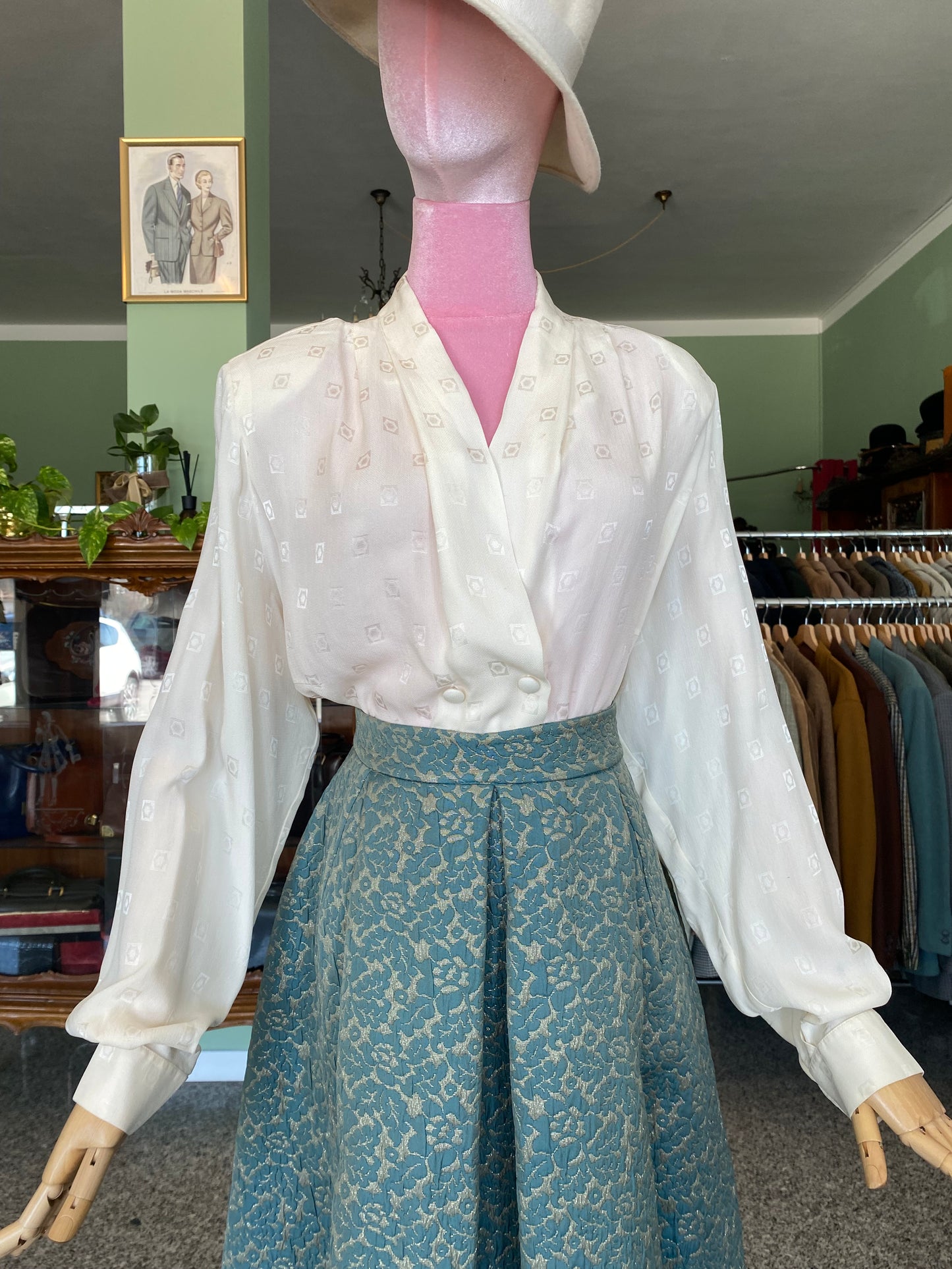 Camicia panna 100% seta - TG. 48/50