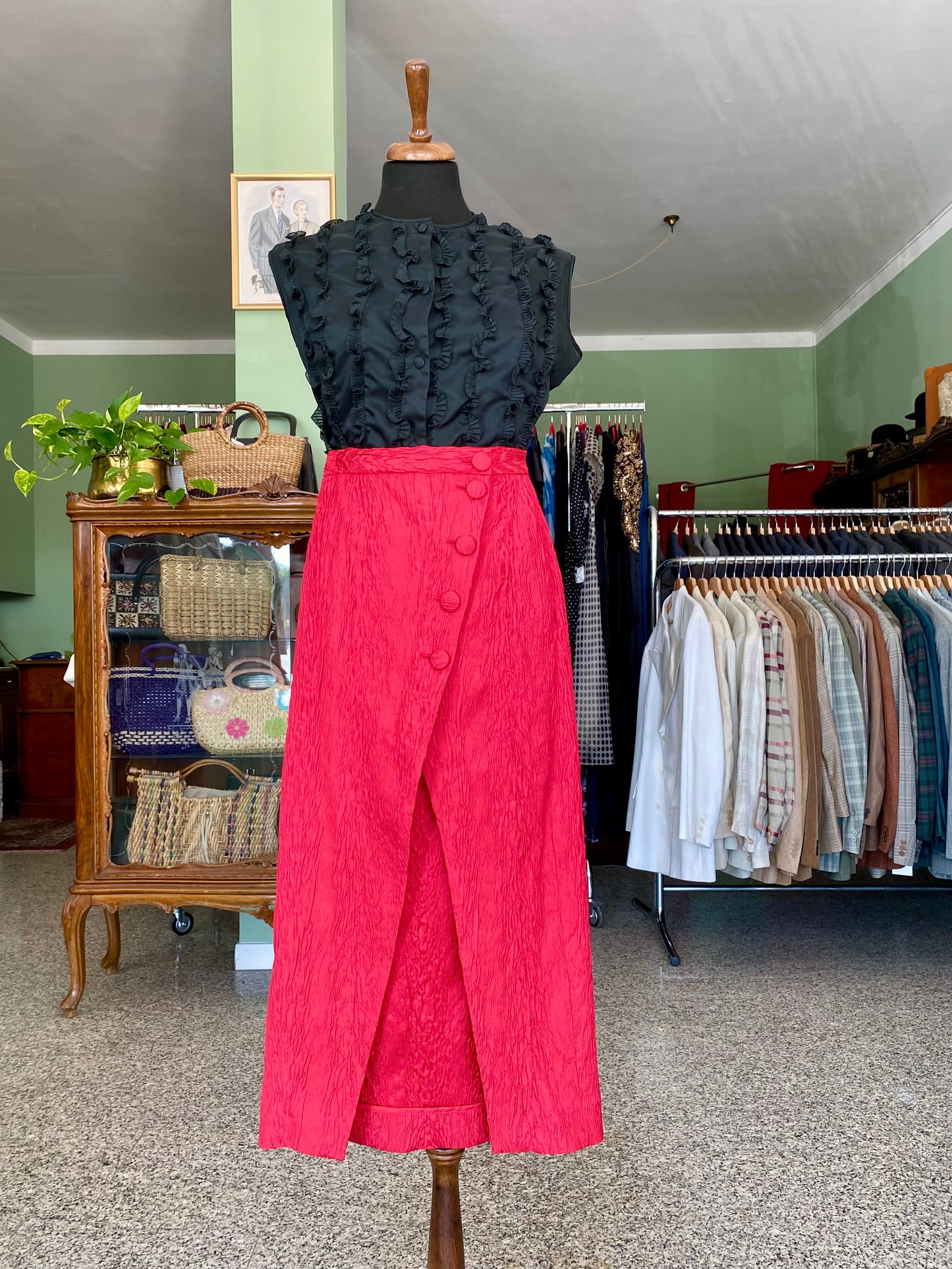 Blusa anni ‘60 con rouches - TG. 44 circa