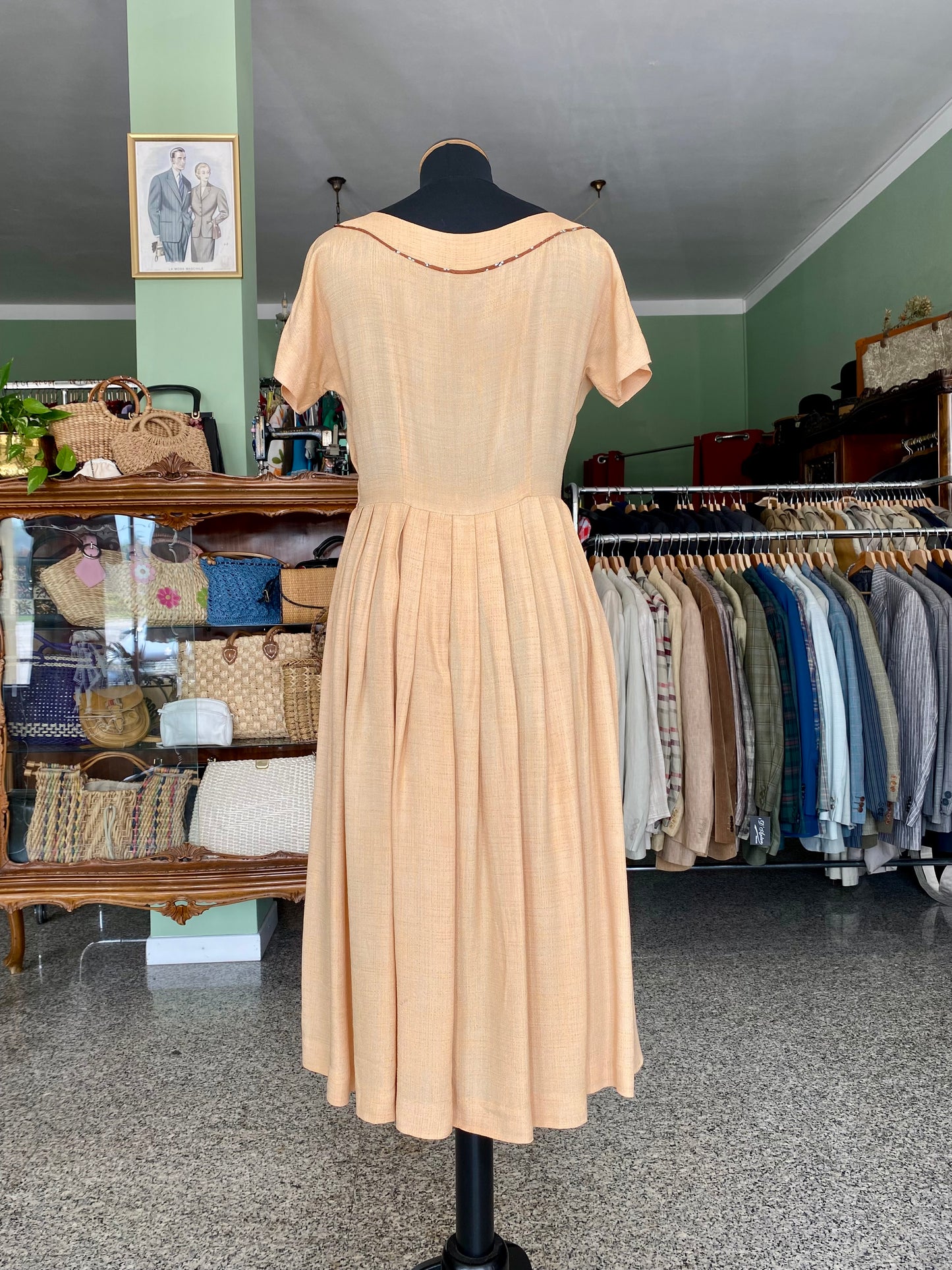 Abito anni ‘50 color biscotto - TG. 40/42