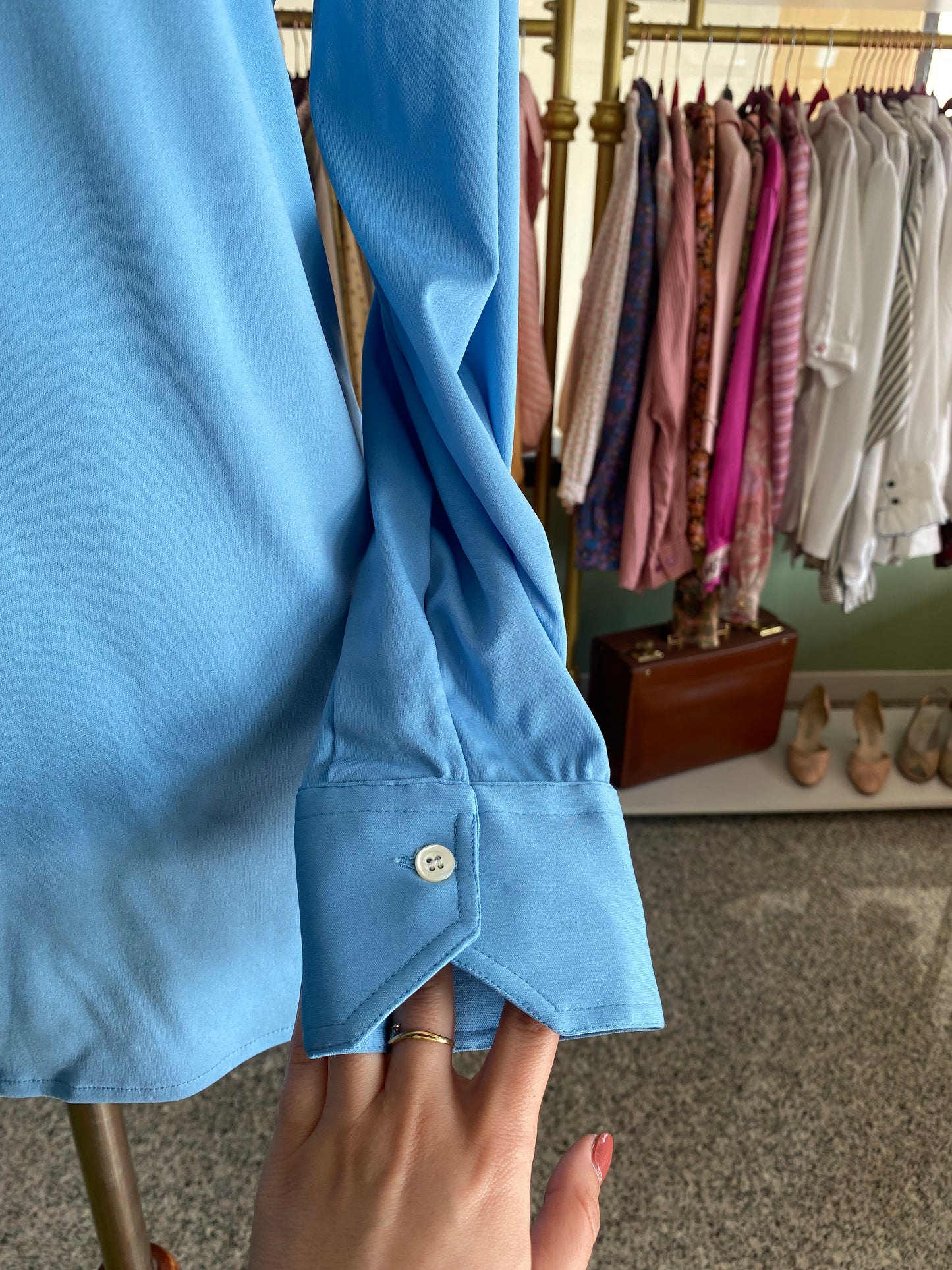 Camicia celeste anni ‘70 - TG. 44/46