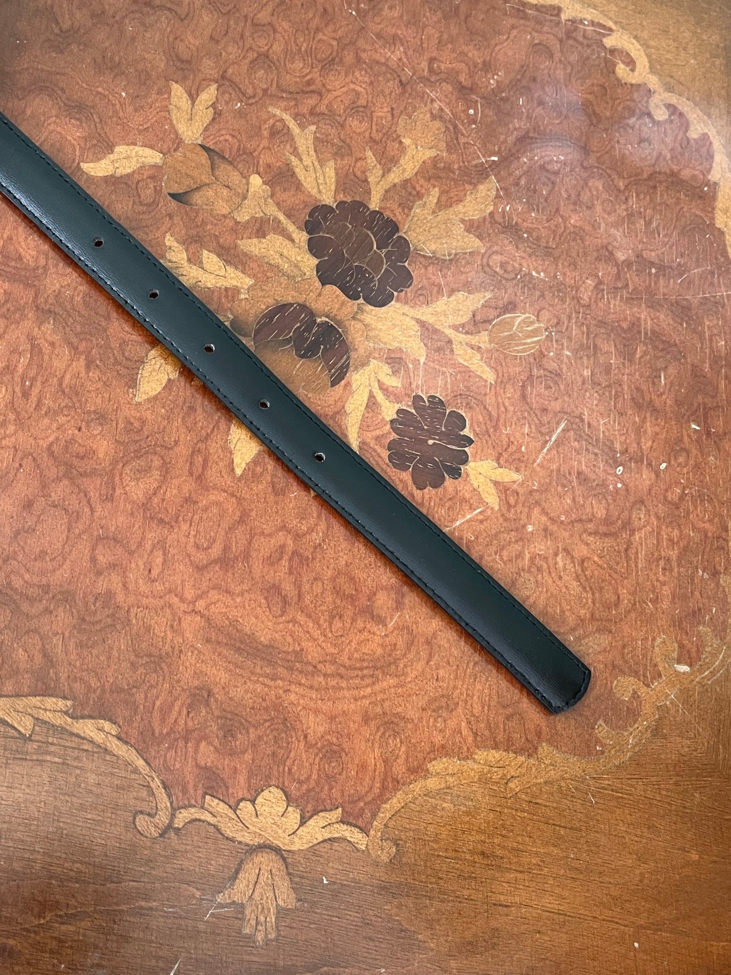 Cintura in pelle nera