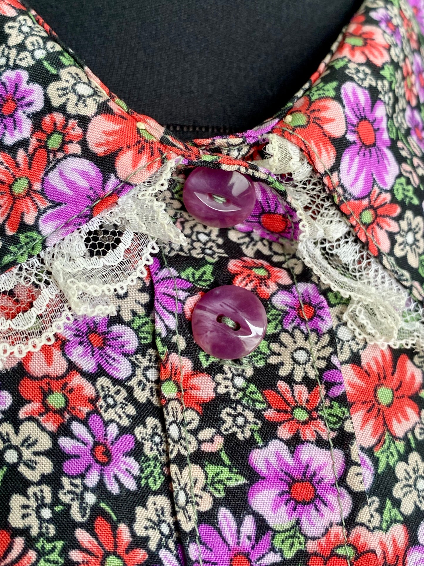 Camicia anni ‘70 stampa floreale - TG. 44 circa