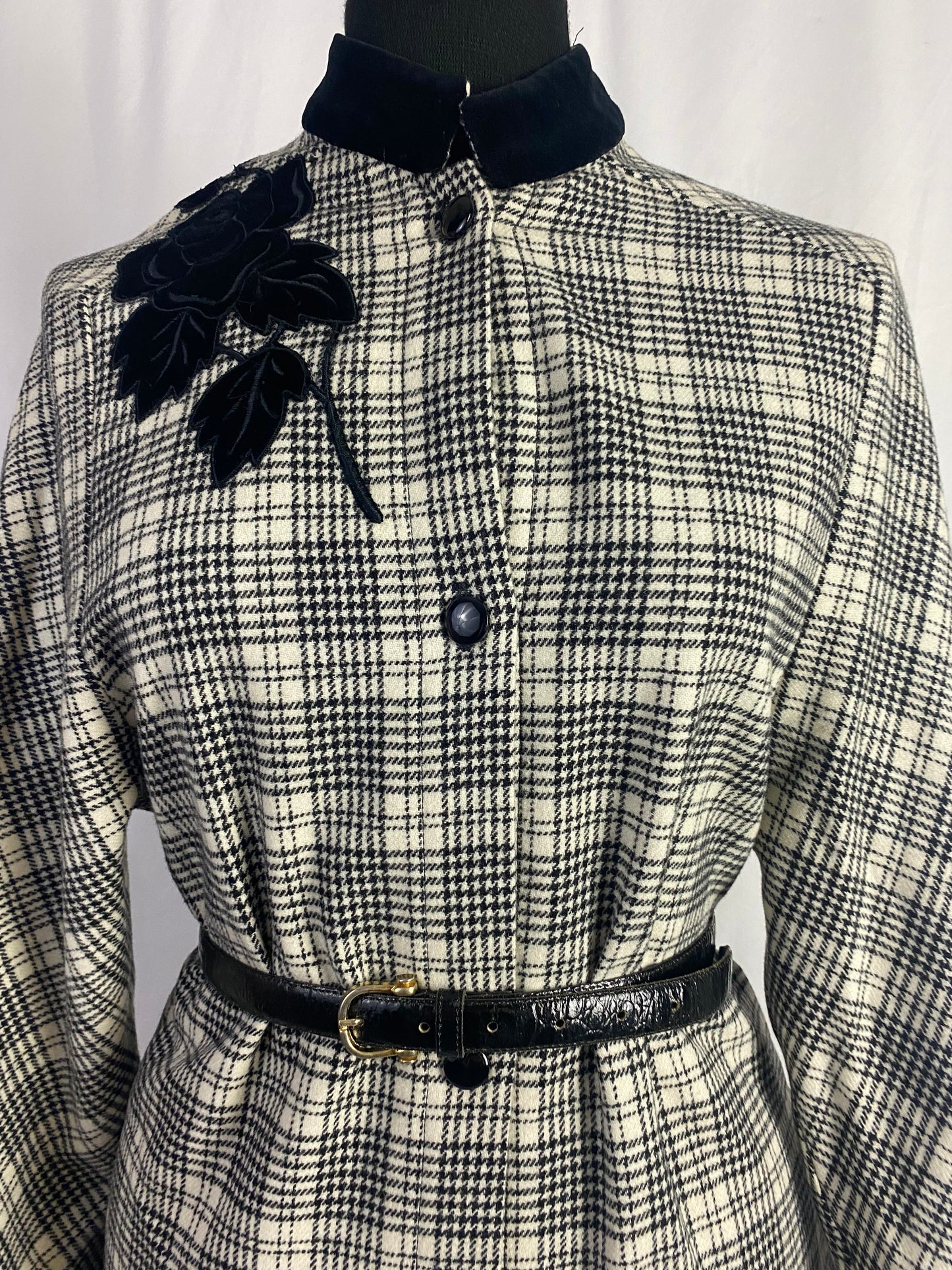 Abito pied de poule 100% lana - TG. 44/46