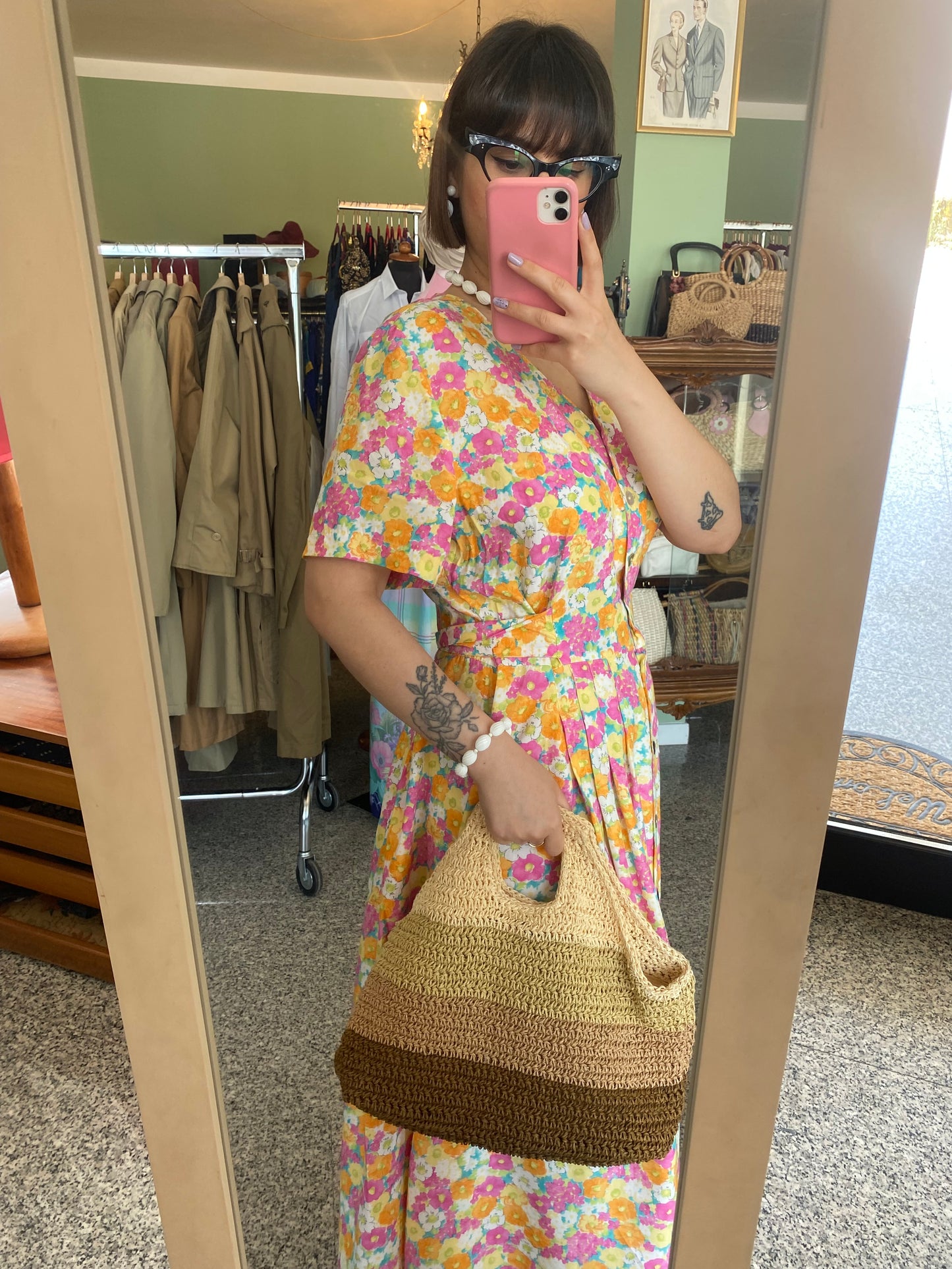 Borsa crochet a righe degradé