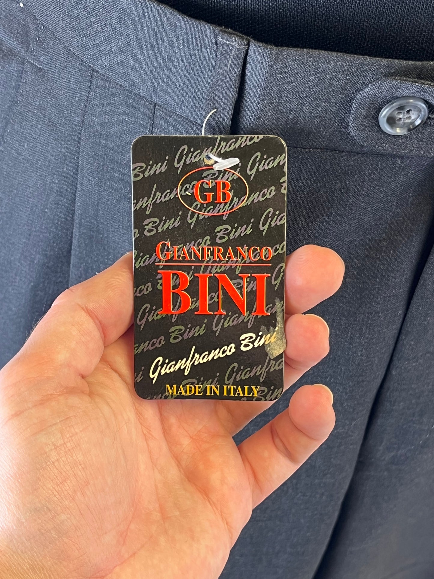 Calzoni fresco di lana antracite tg. 48