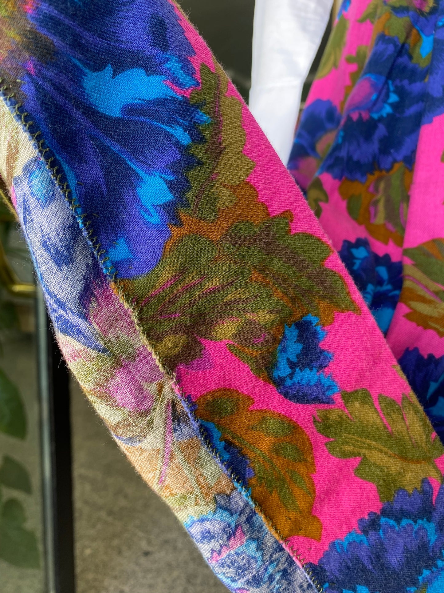 Gonna fucsia con fiori blu - TG. 46